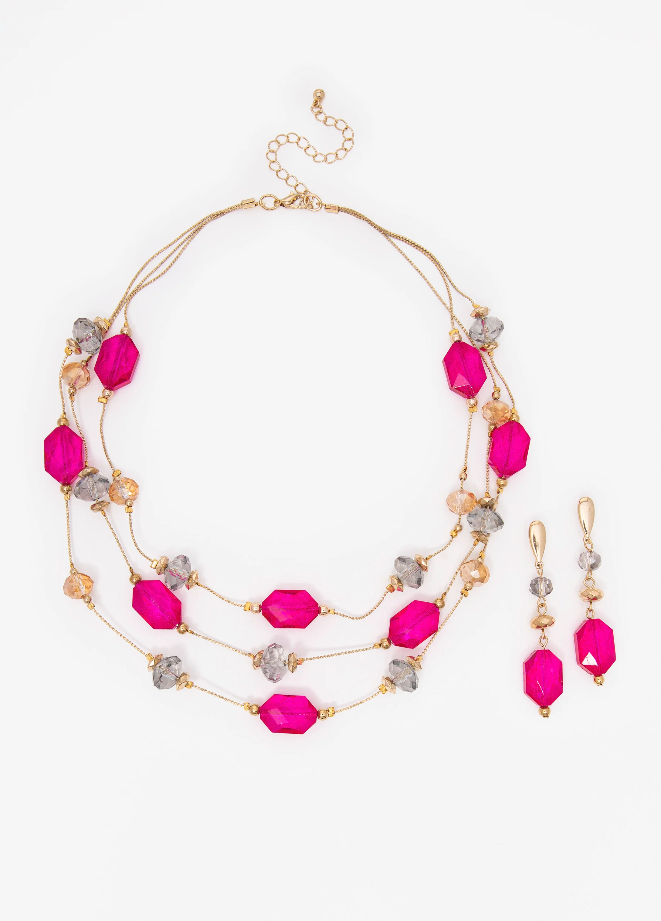 Layered Beaded Necklace Set - Image 2