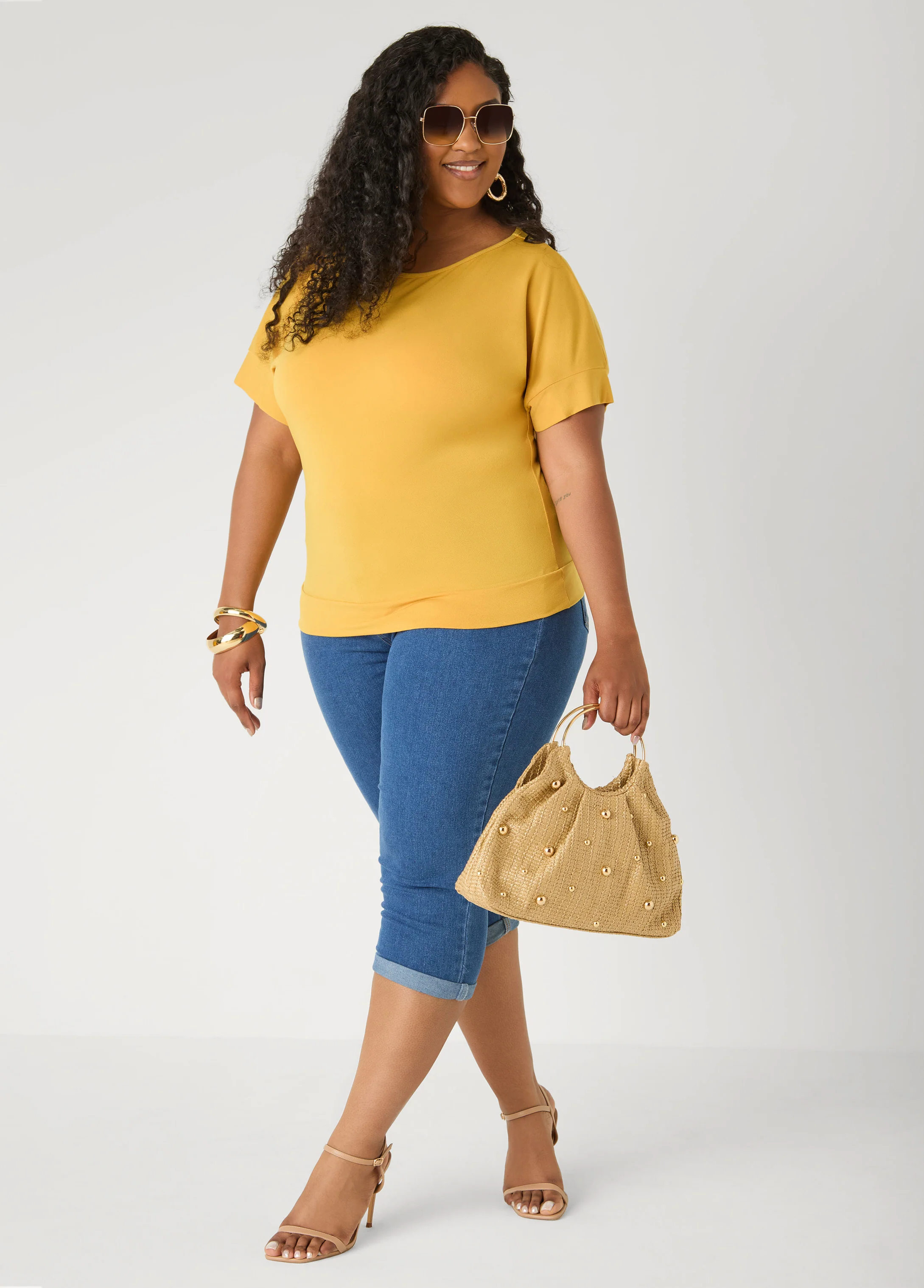 Dolman Sleeved Stretch Crepe Top - Image 3