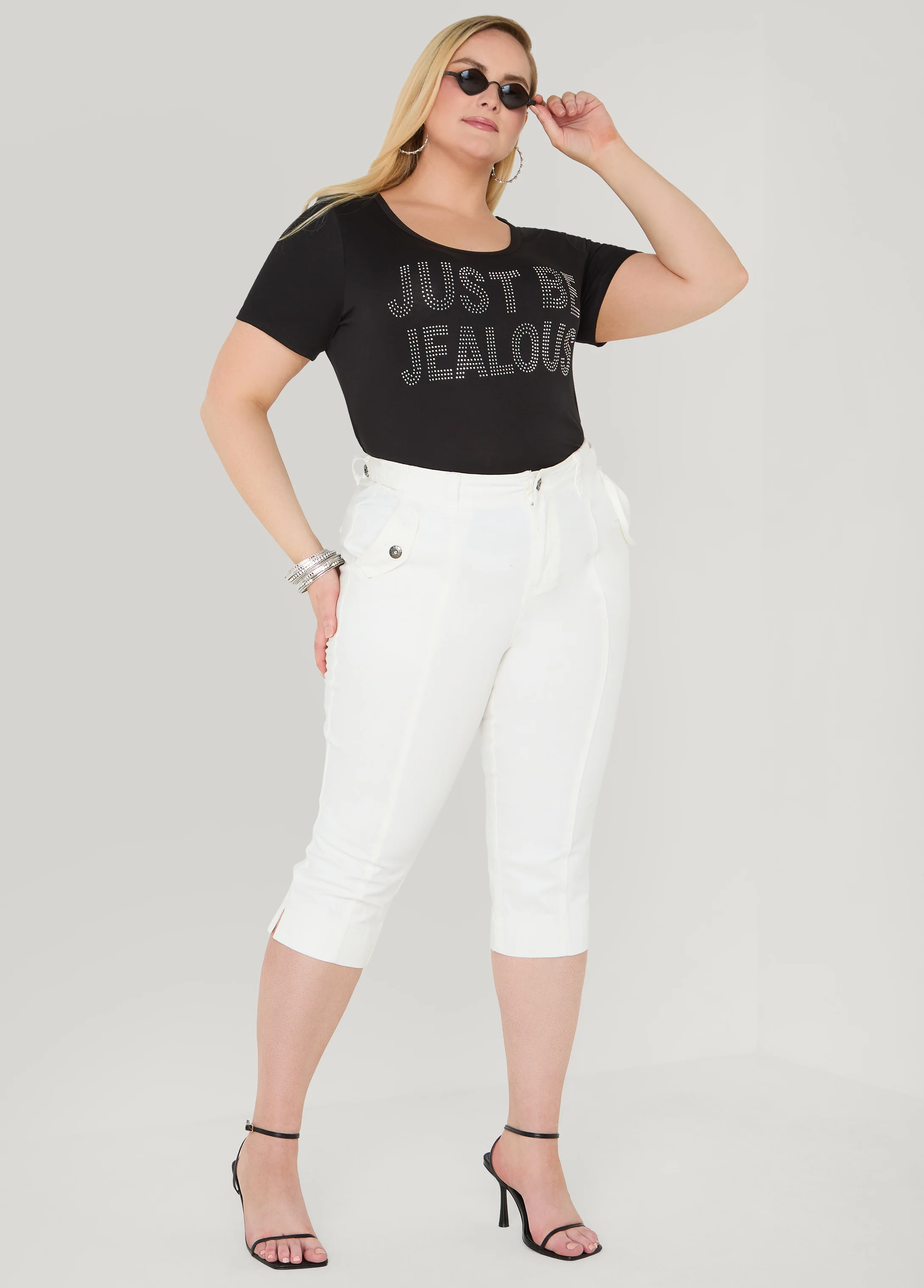 Just Be Jealous Crystal Tee - Image 3