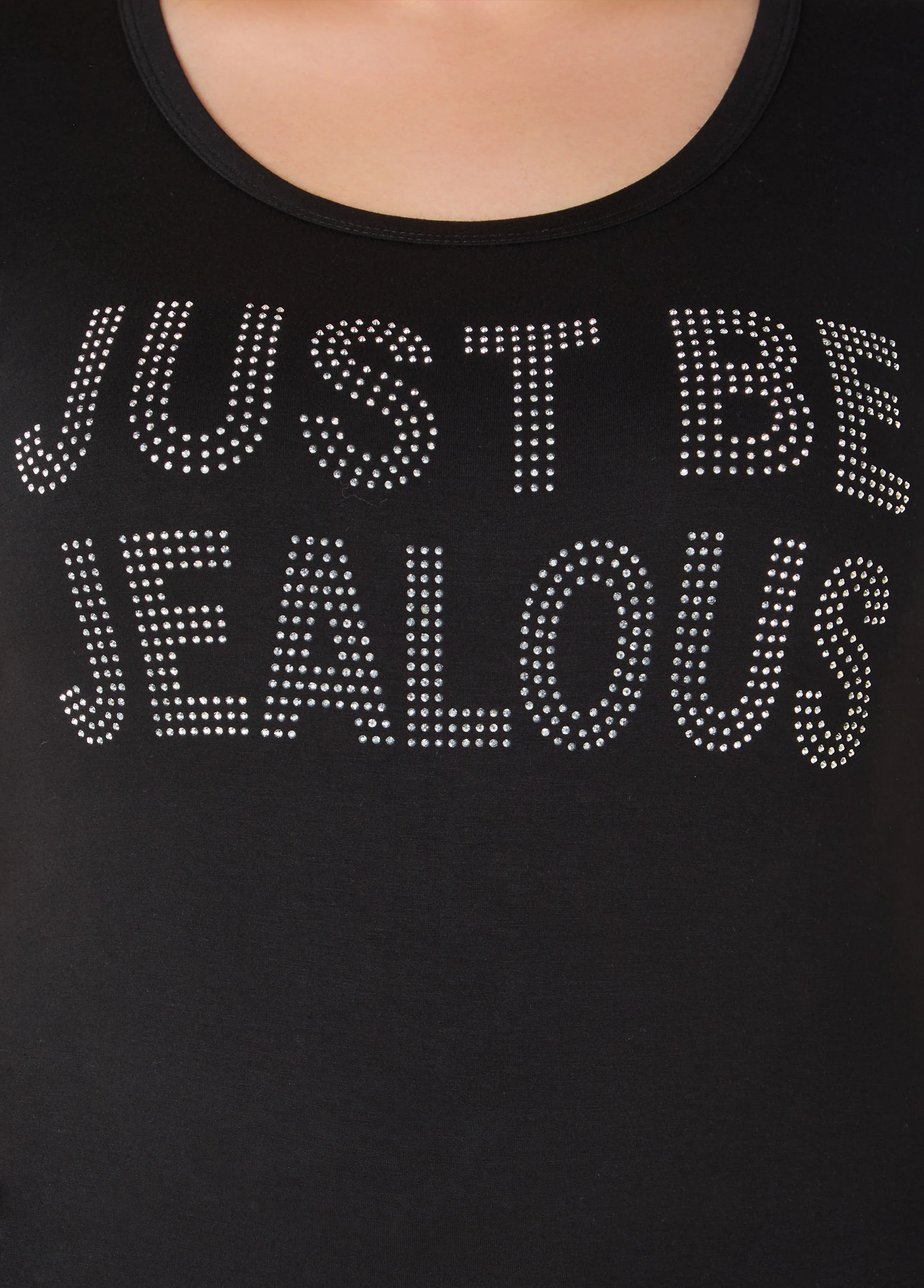 Just Be Jealous Crystal Tee - Image 4