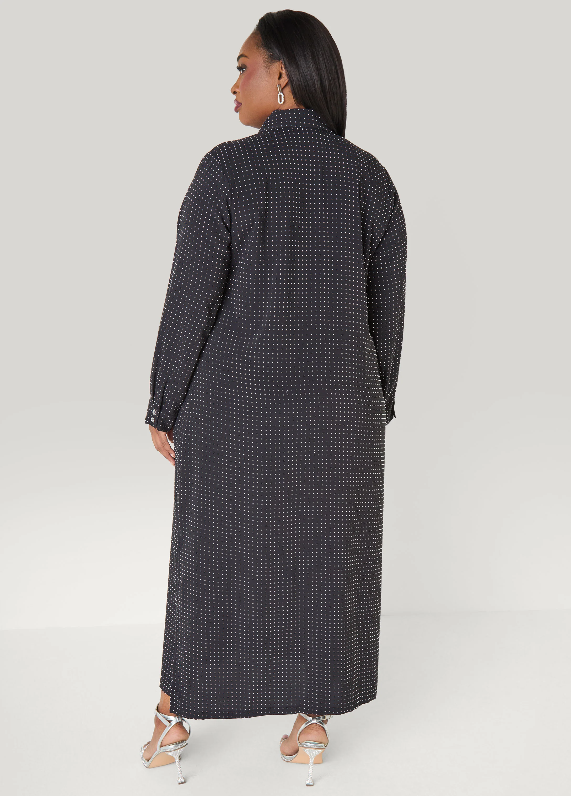 Studded Maxi Shirtdress - Image 2