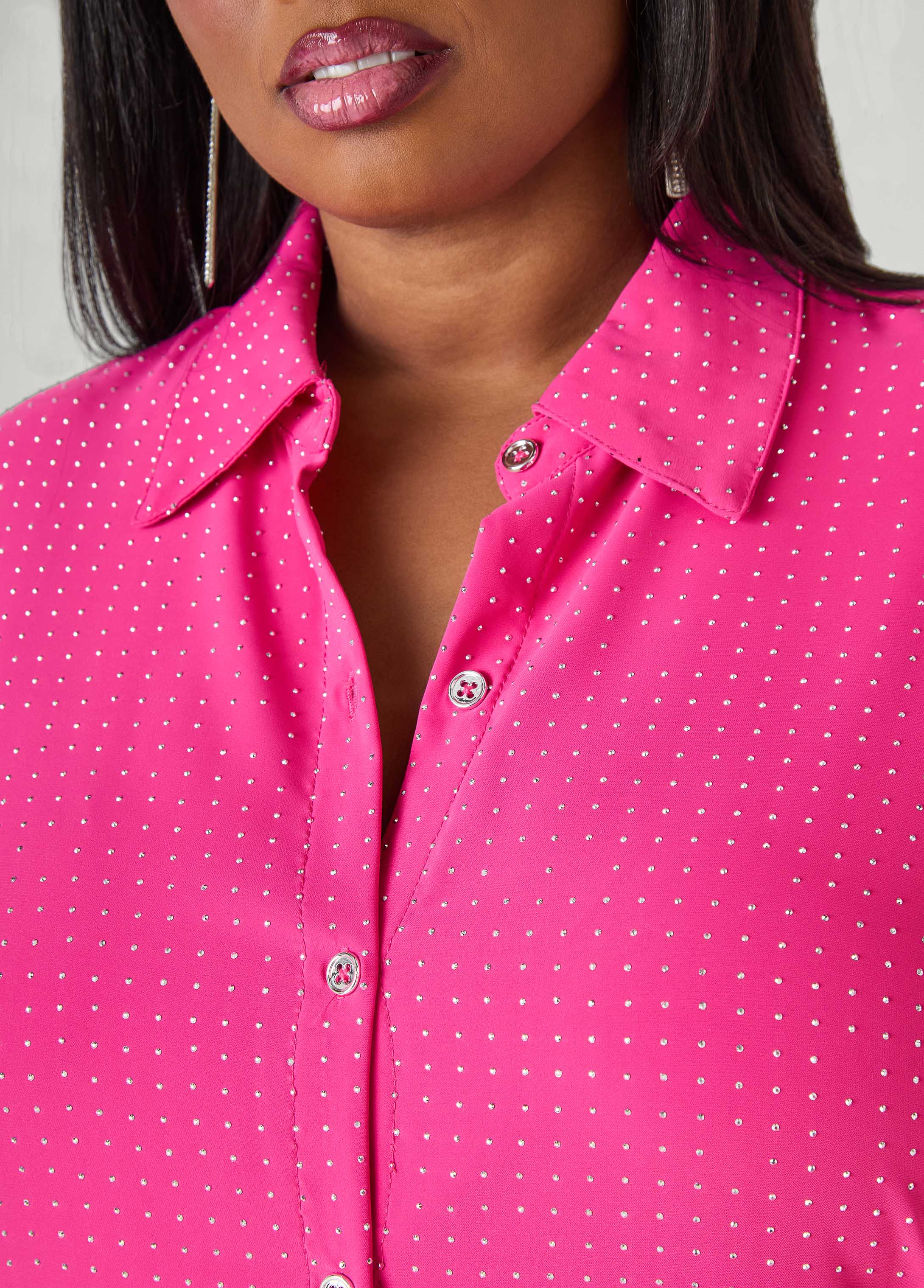 Studded Maxi Shirtdress - Image 8