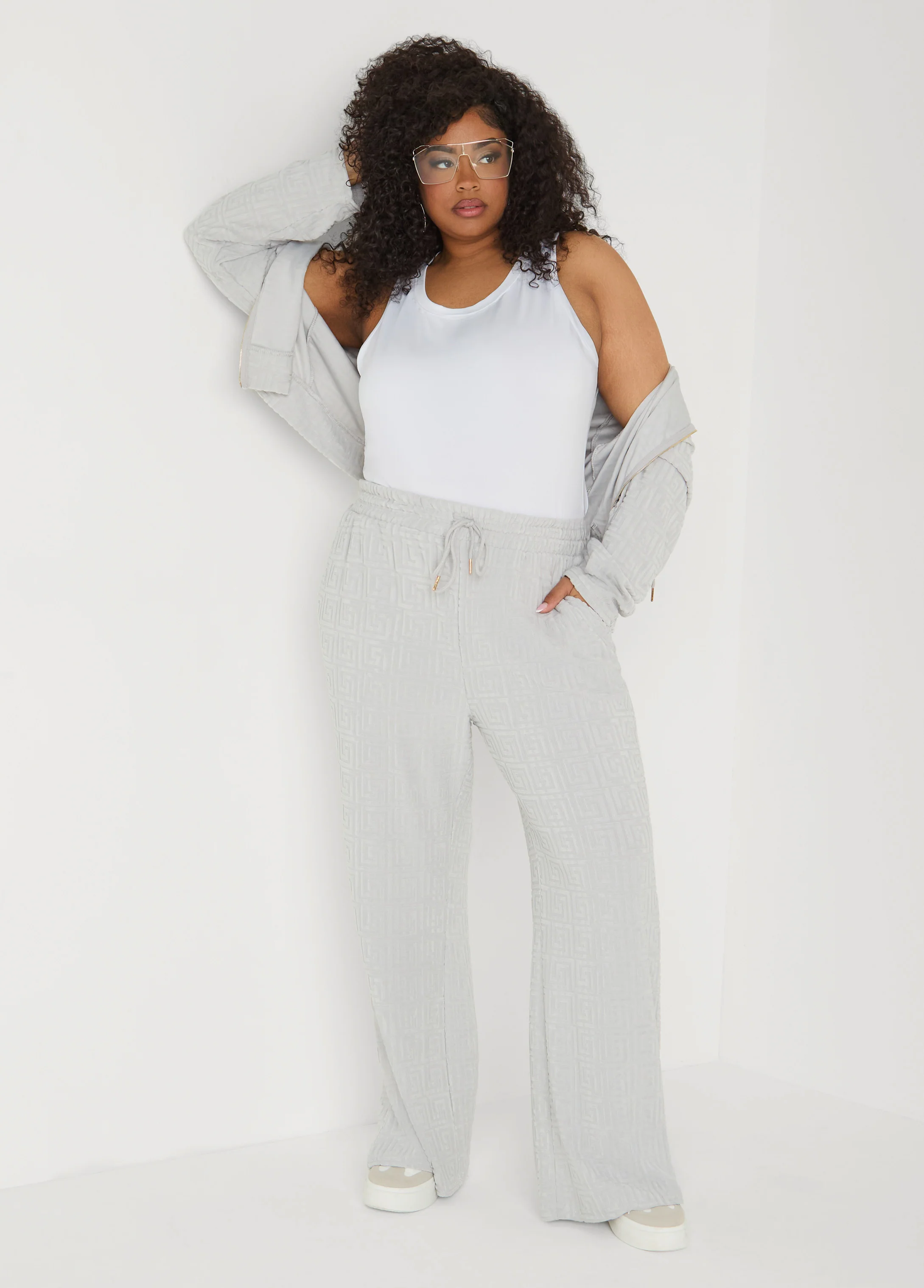 Greek Key Wide Leg Pants - Image 10