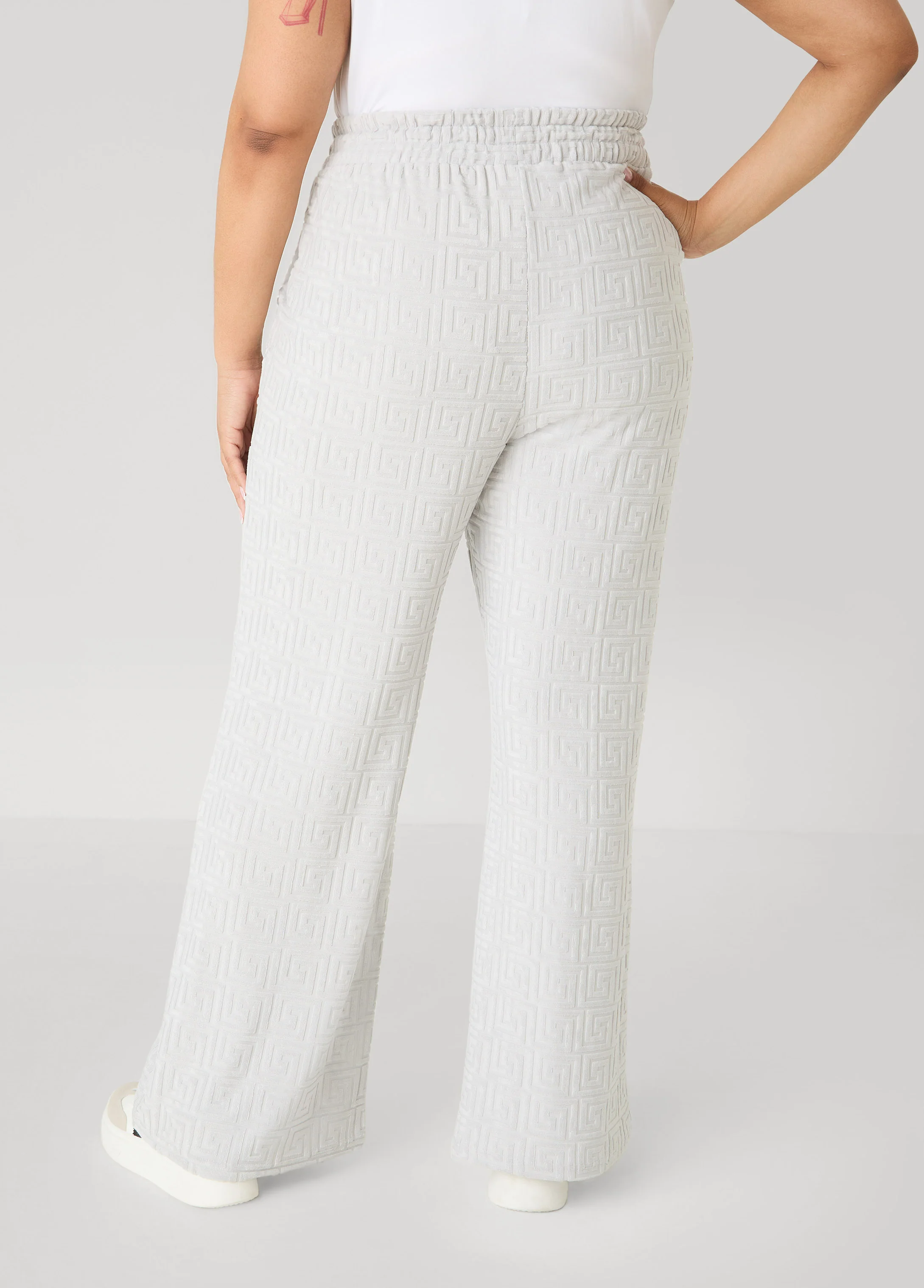 Greek Key Wide Leg Pants - Image 11