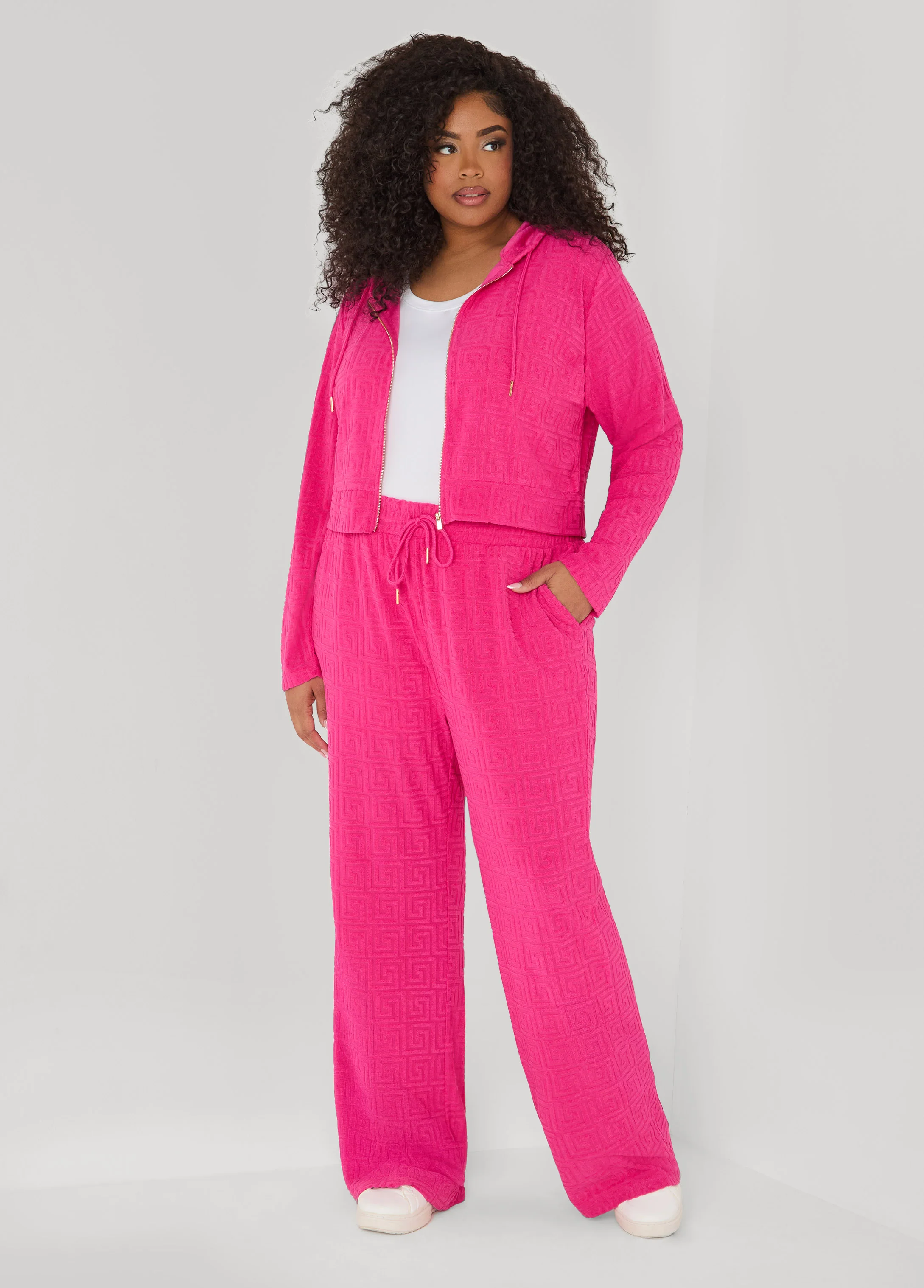 Greek Key Wide Leg Pants - Image 4