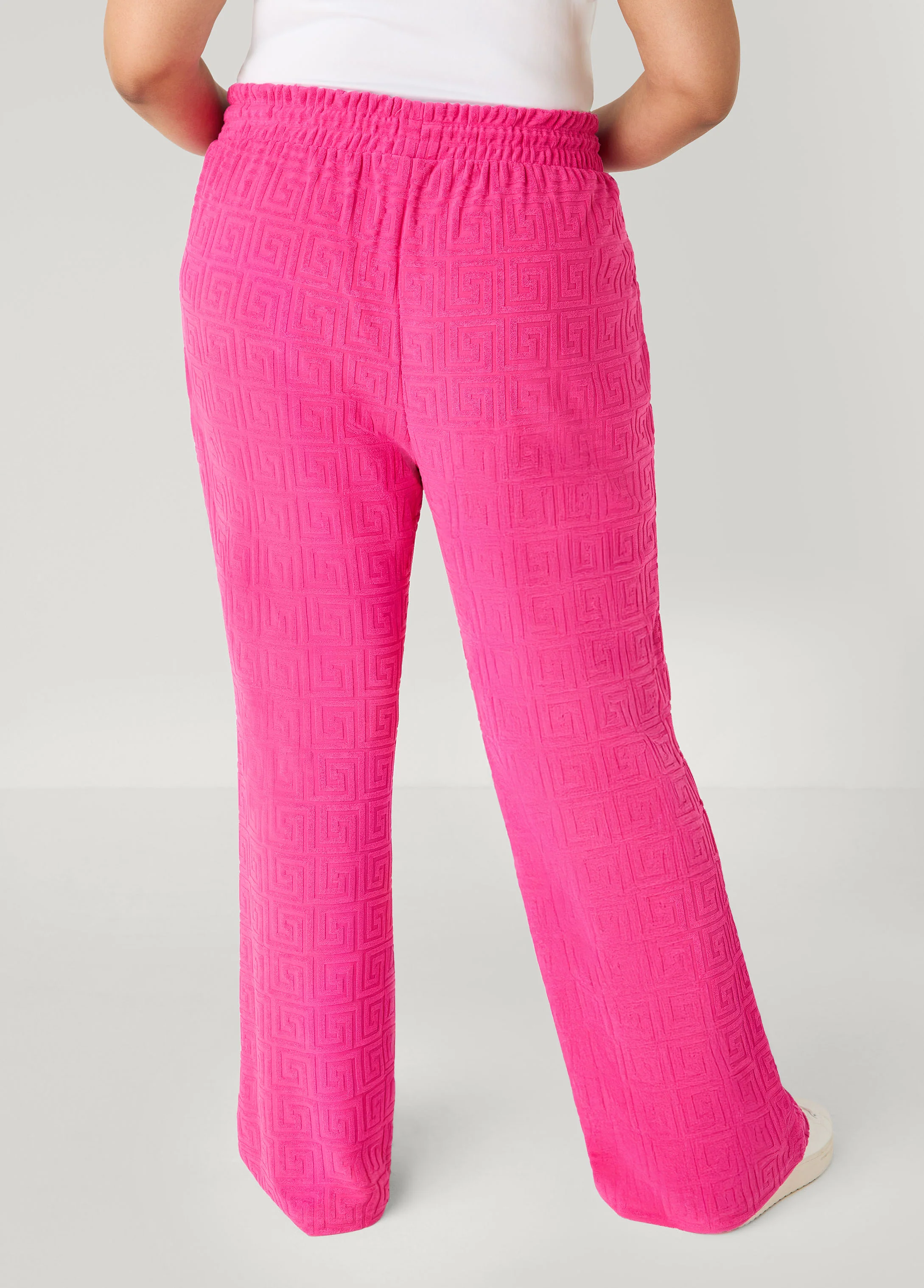 Greek Key Wide Leg Pants - Image 5