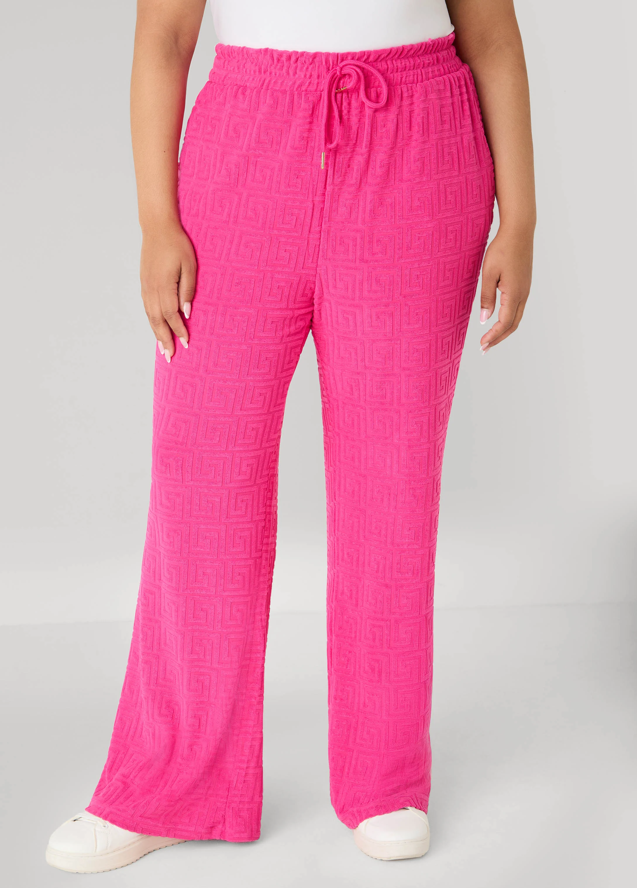 Greek Key Wide Leg Pants - Image 6