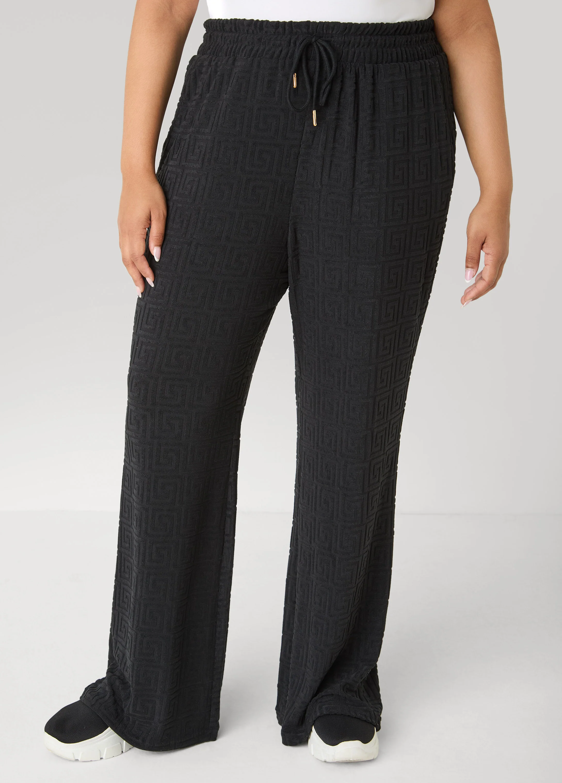 Greek Key Wide Leg Pants - Image 9