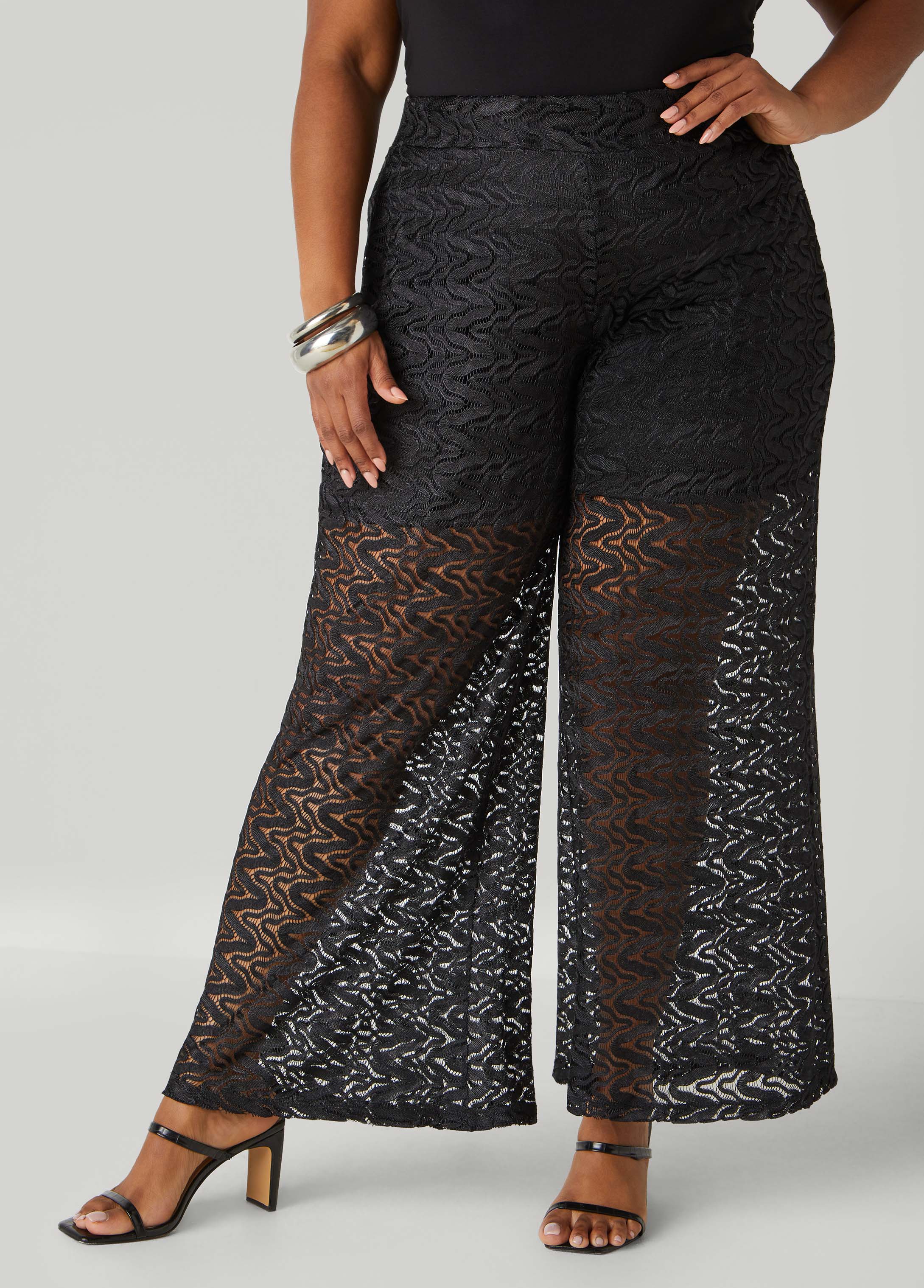 Wide Leg Lace Pants - Image 5