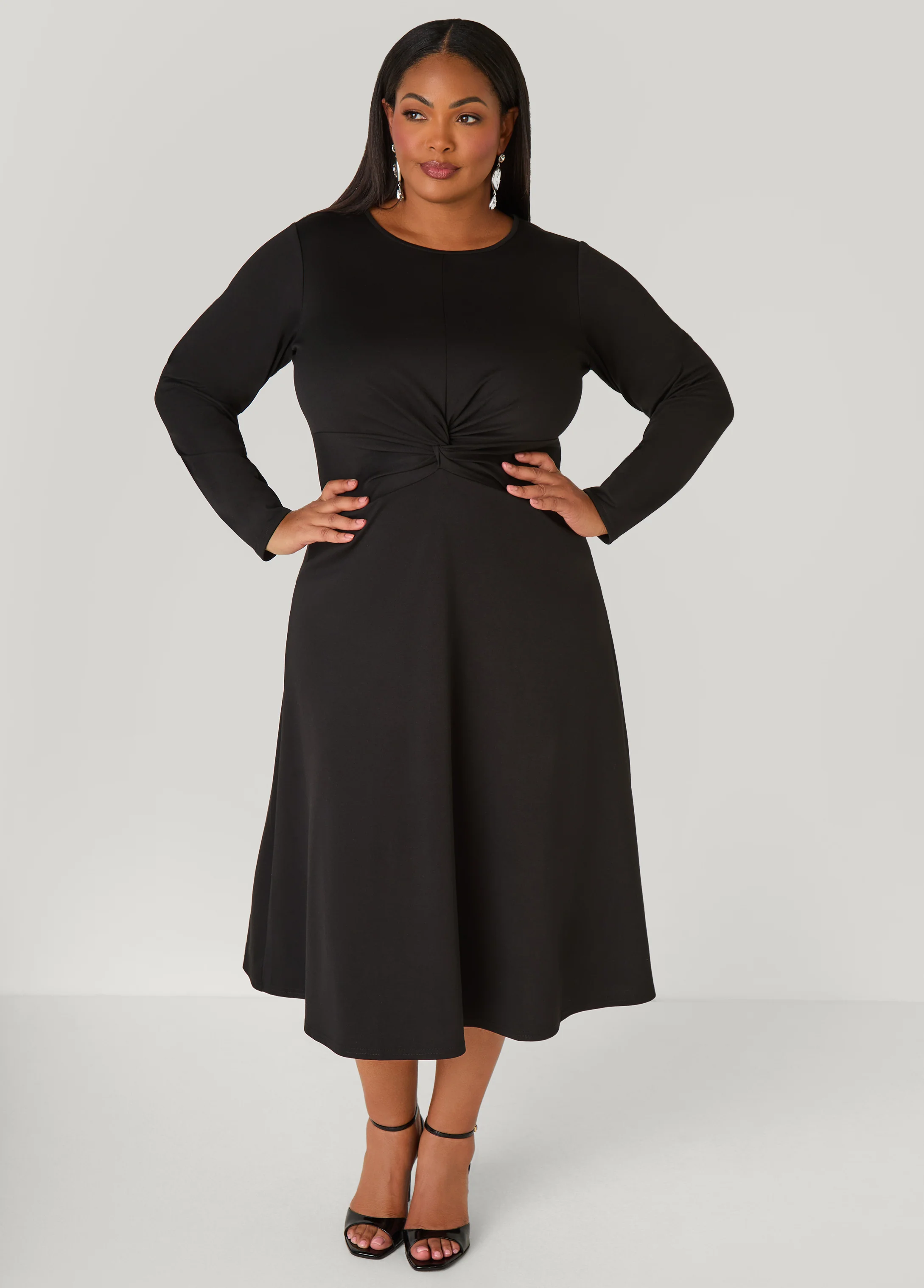 Knotted Midaxi A Line Dress - Image 3