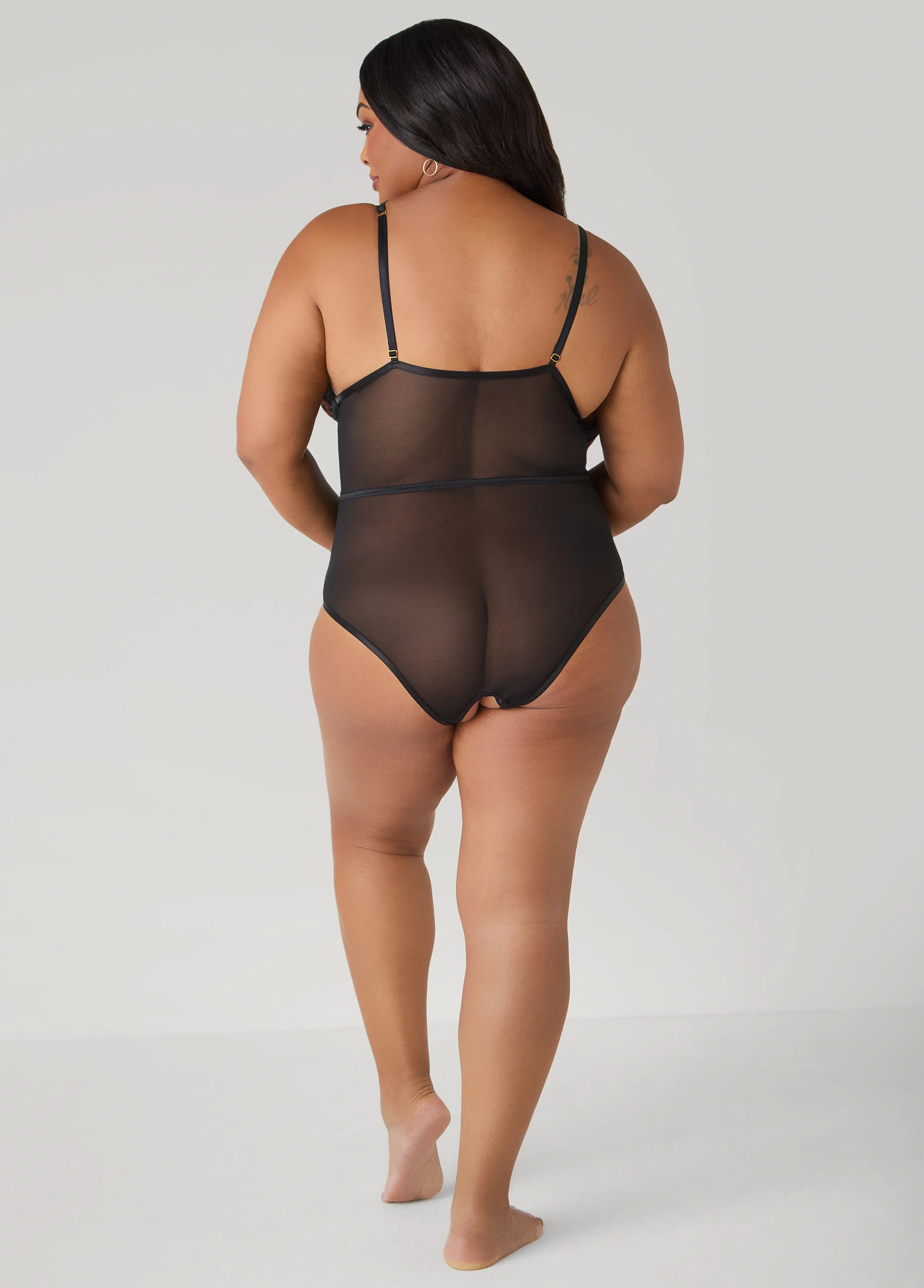 Leopard Panel Crotchless Bodysuit - Image 4