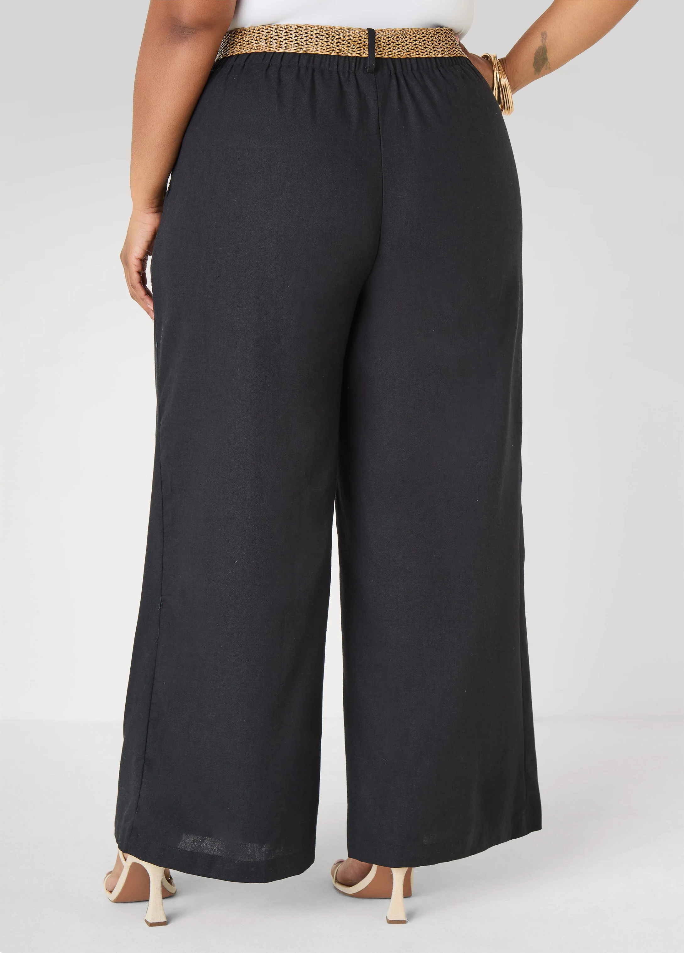 Belted Wide Leg Pants - Image 2
