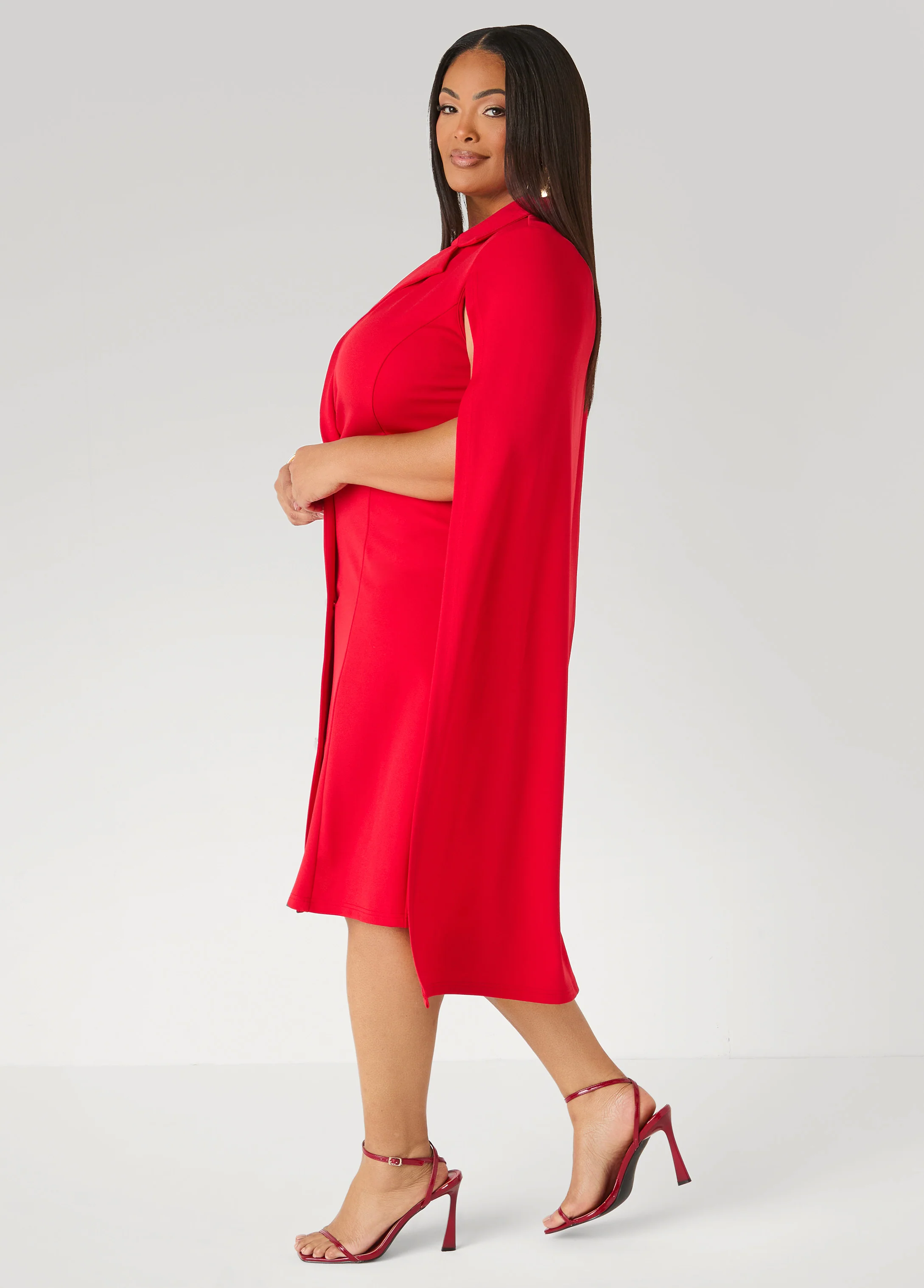 Cape Effect Blazer Dress - Image 3