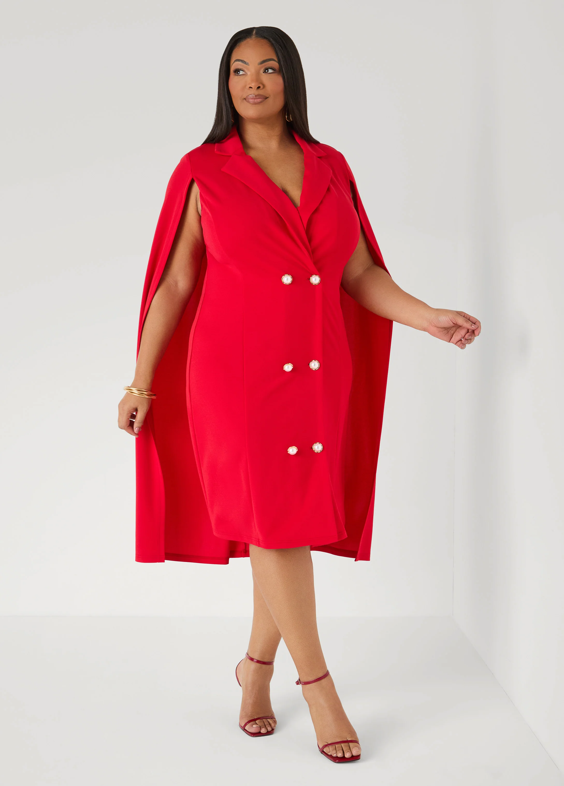 Cape Effect Blazer Dress - Image 4
