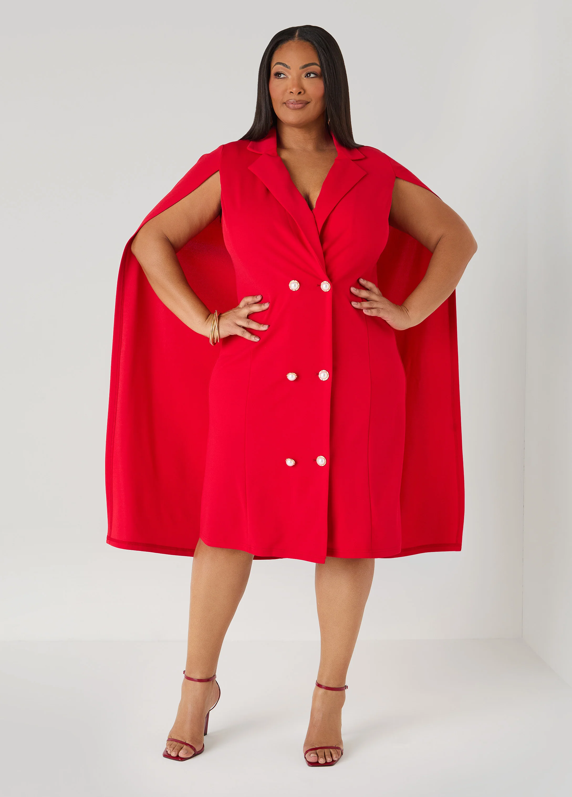 Cape Effect Blazer Dress - Image 5