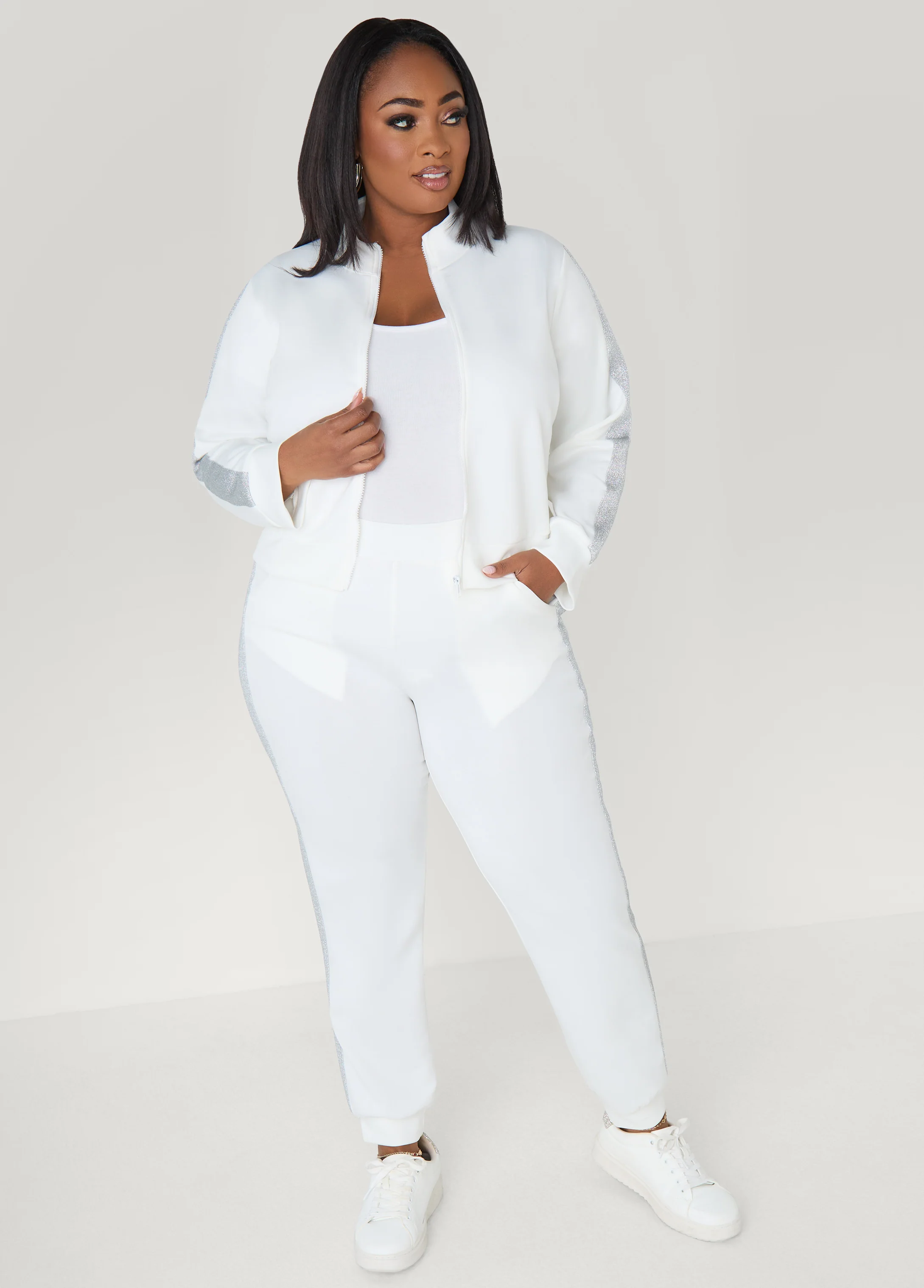 Metallic Paneled Track Jacket - Image 11