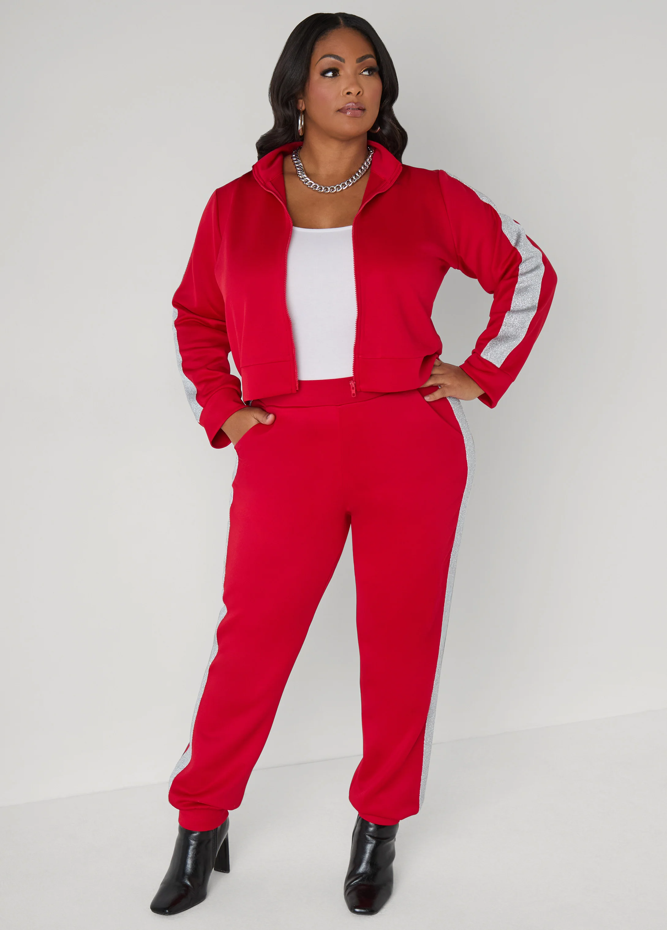 Metallic Paneled Track Jacket - Image 3