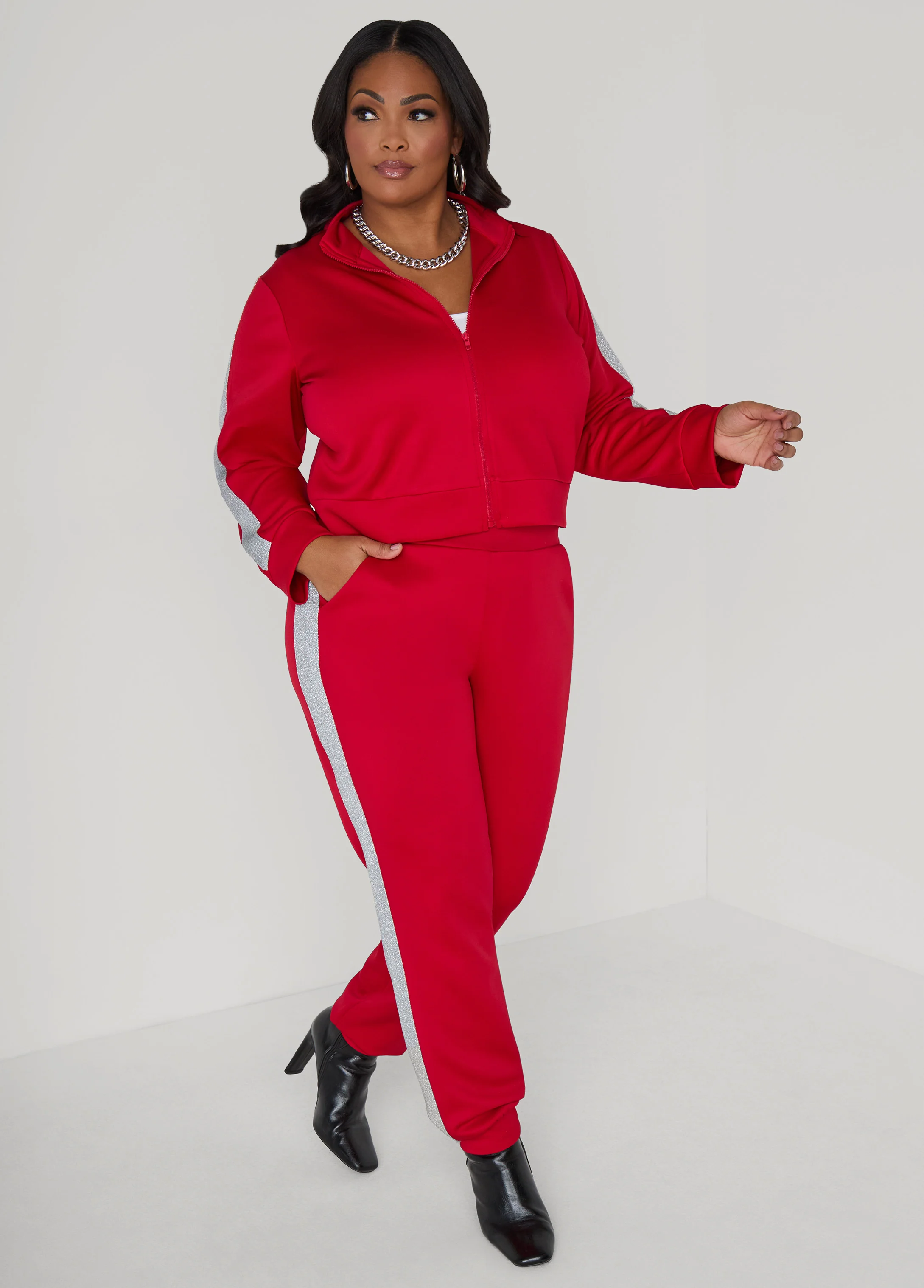 Metallic Paneled Track Jacket - Image 4