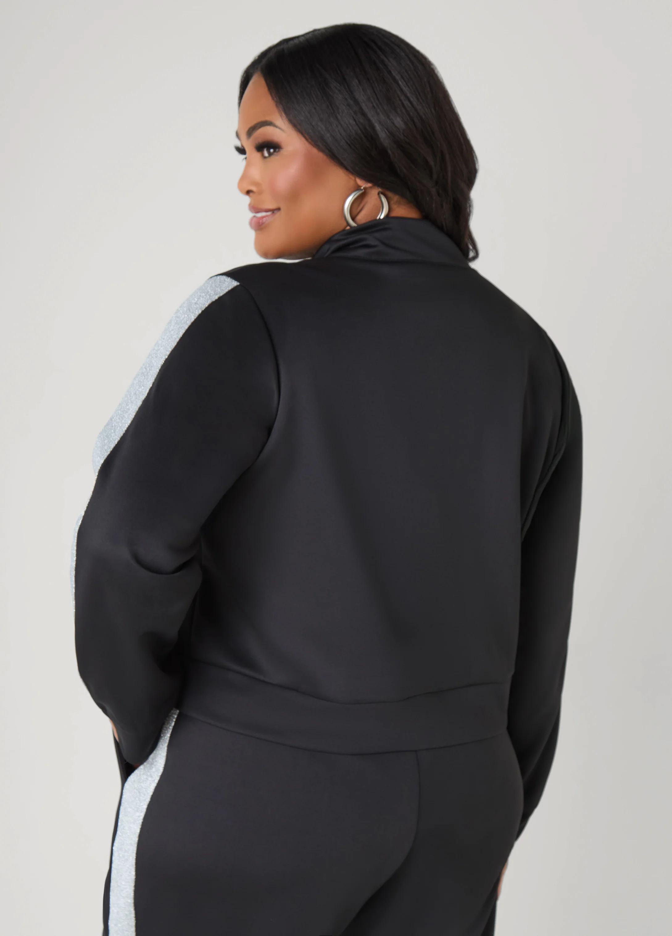 Metallic Paneled Track Jacket - Image 6