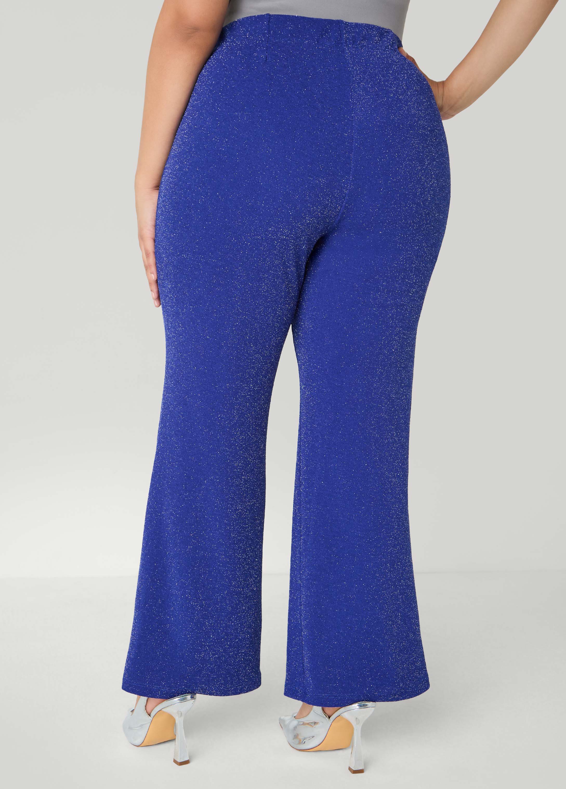 Metallic High Rise Wide Leg Pants - Image 2