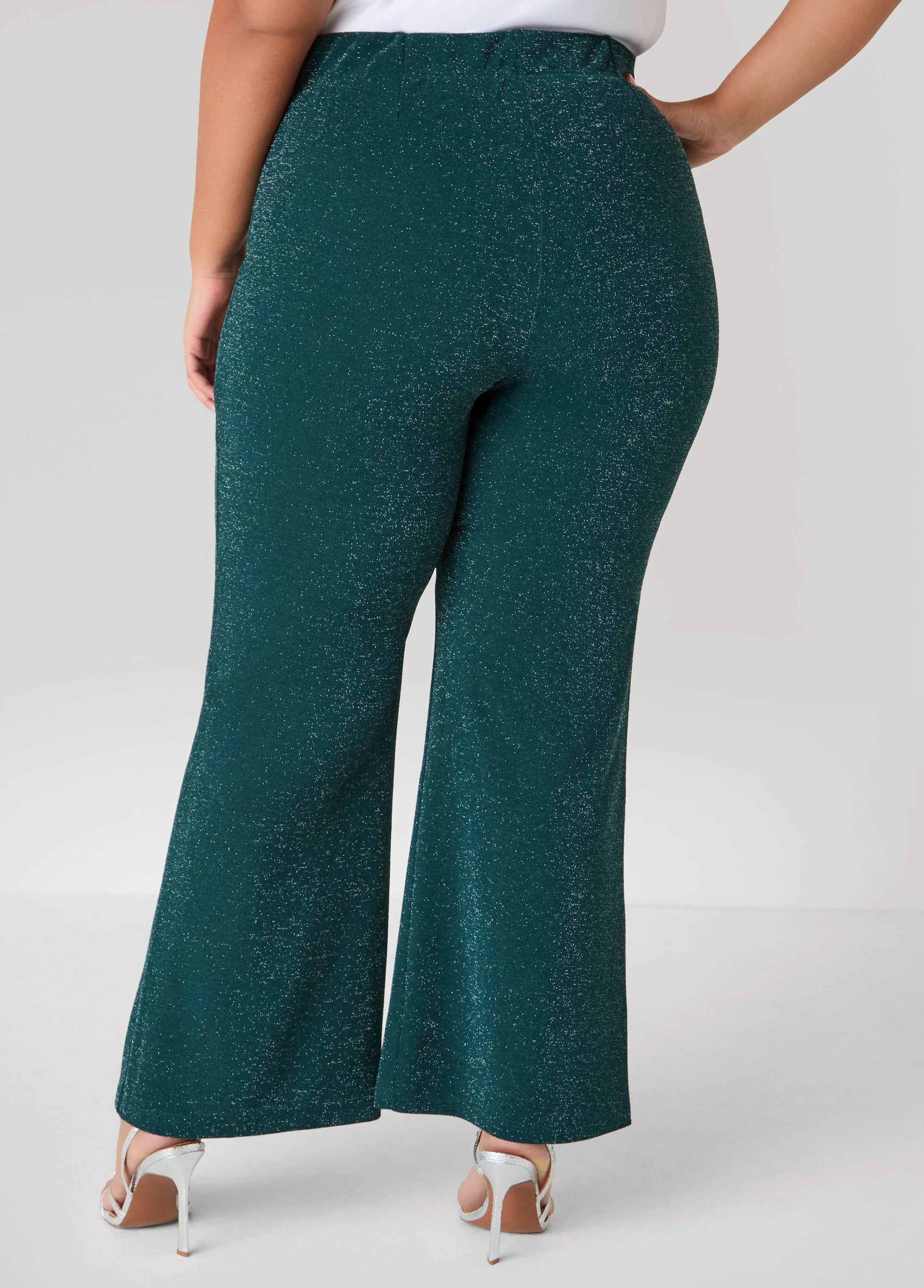 Metallic High Rise Wide Leg Pants - Image 7