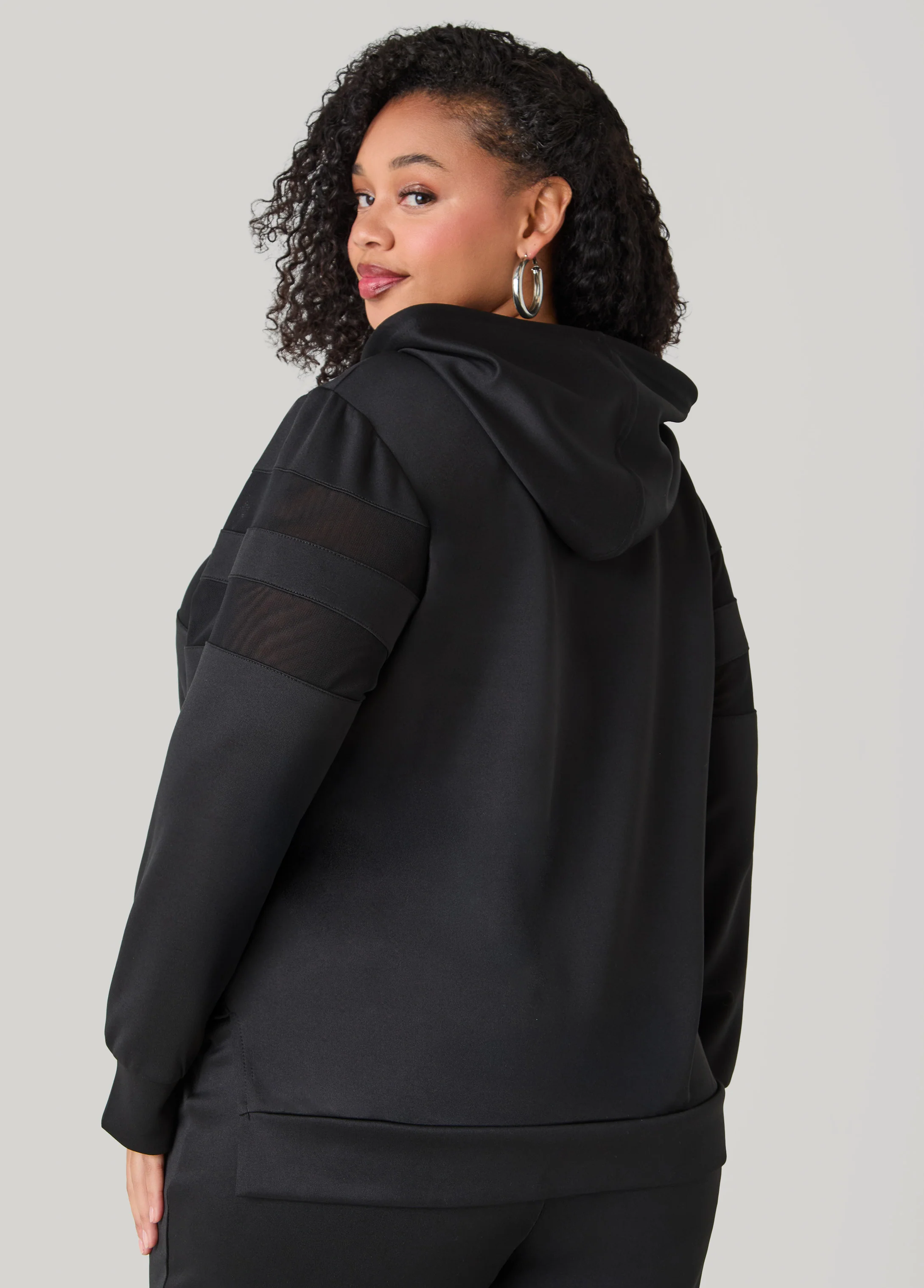 Mesh Paneled Hoodie - Image 2