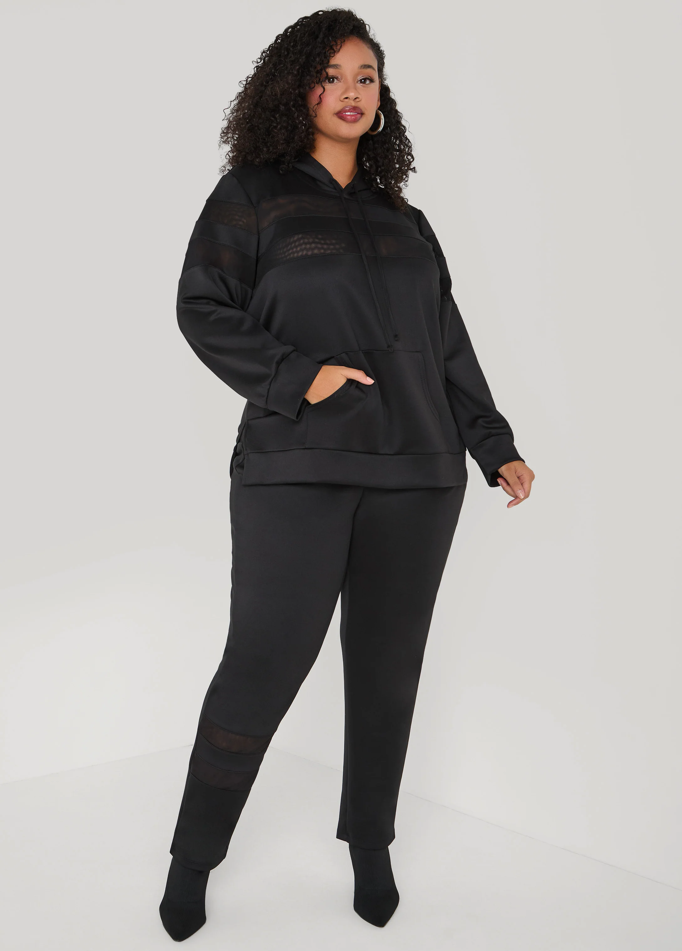 Mesh Paneled Hoodie - Image 3