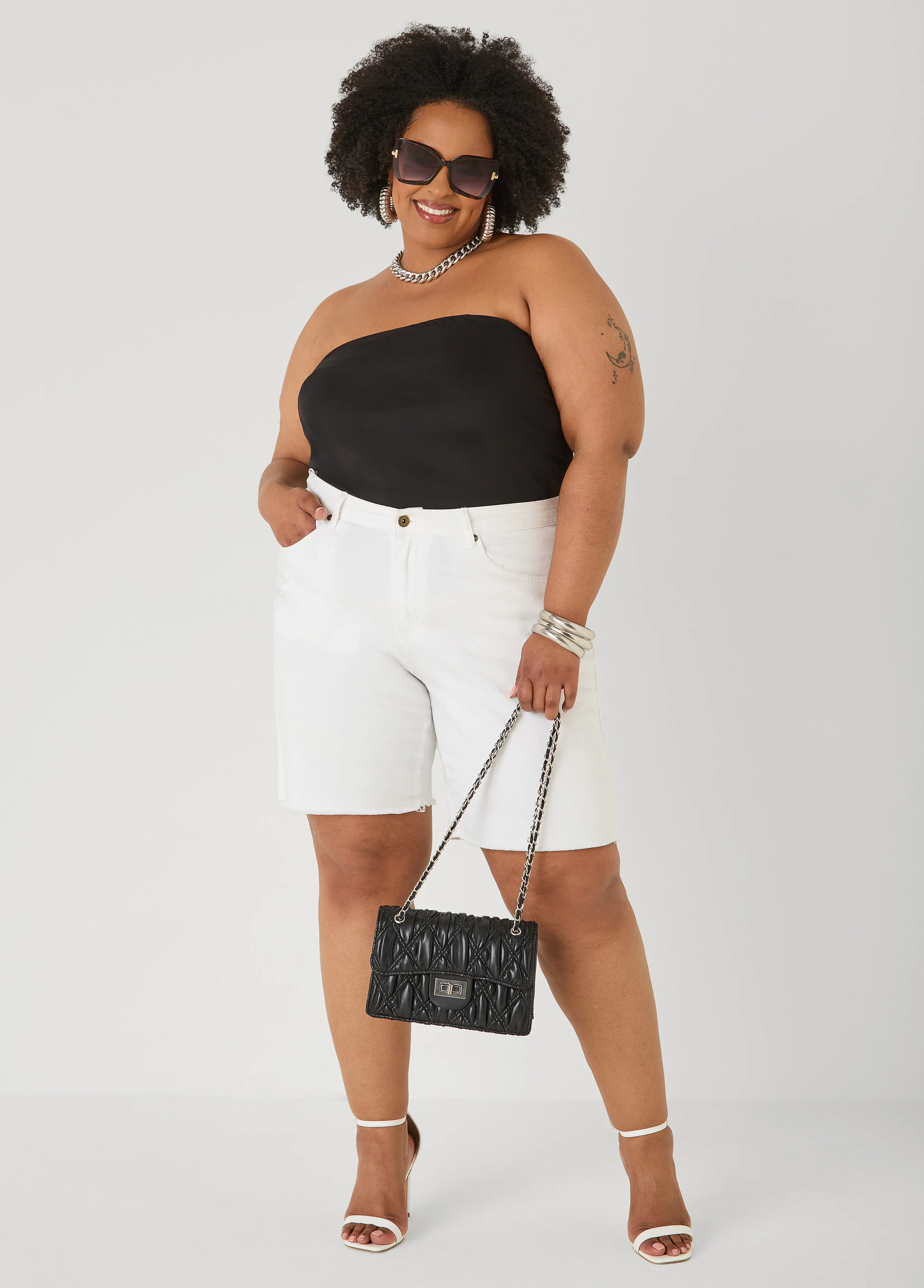 Ruched Mesh Tube Top - Image 3