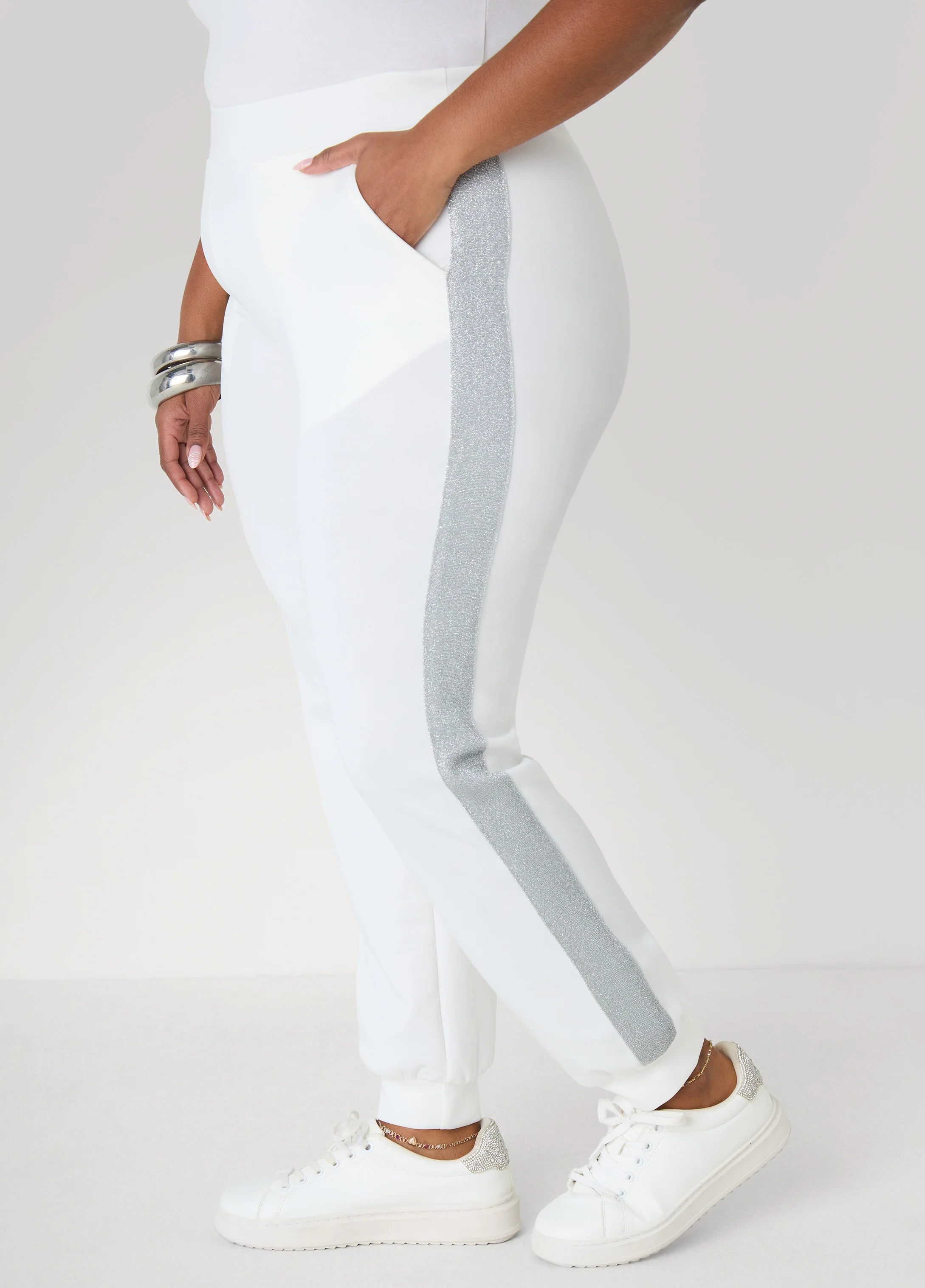 Metallic Paneled Joggers - Image 11