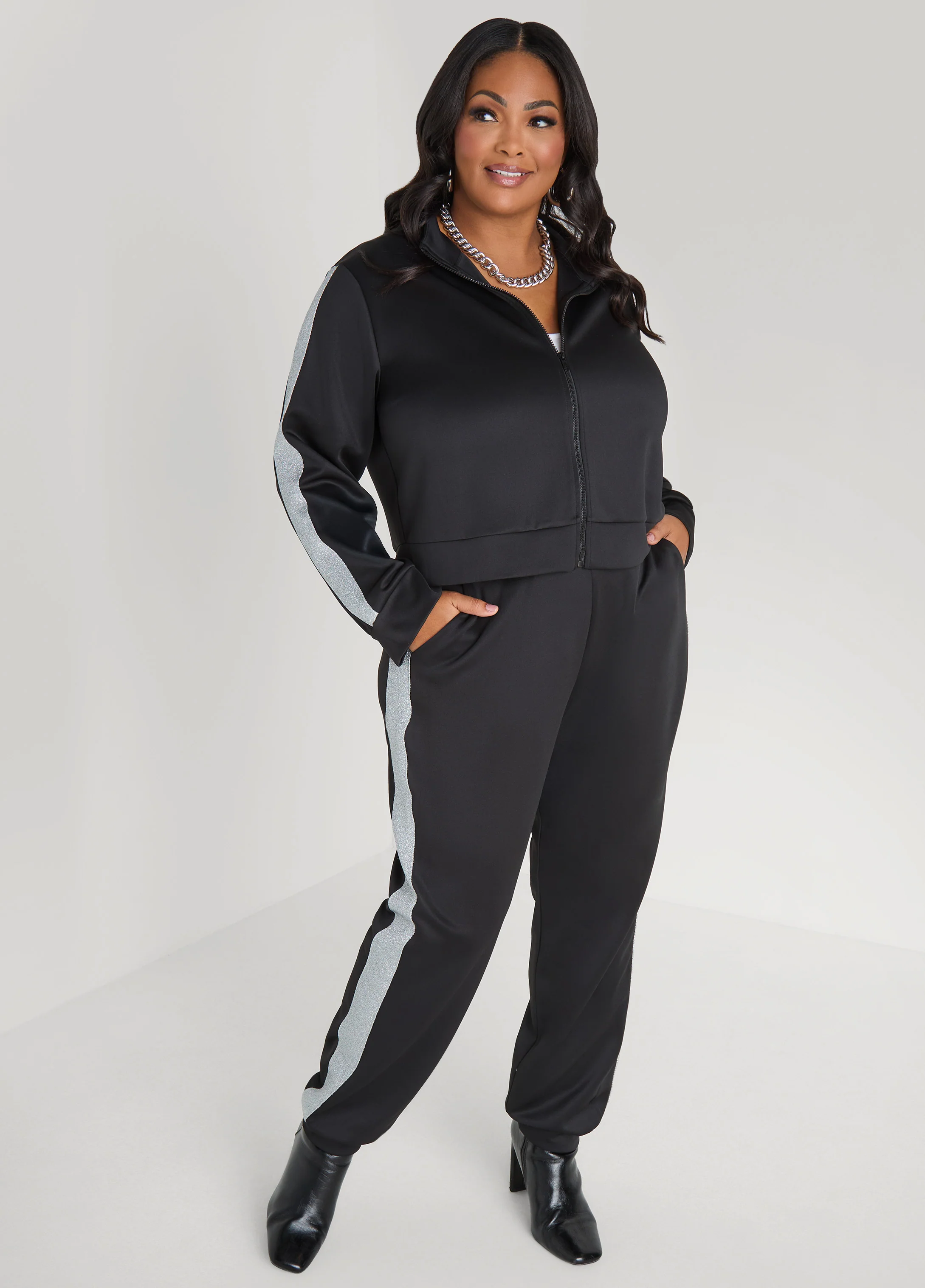 Metallic Paneled Joggers - Image 5