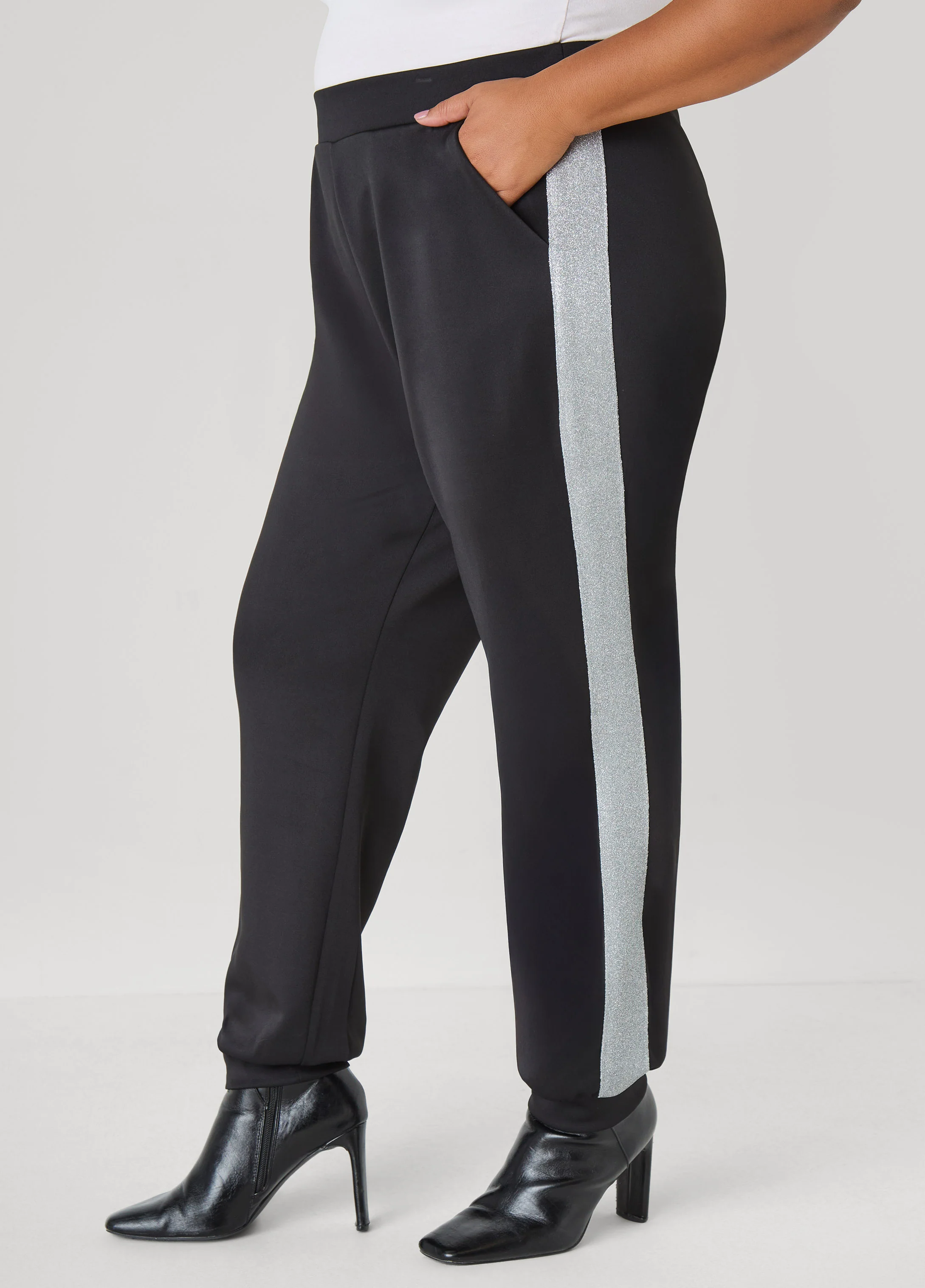 Metallic Paneled Joggers - Image 6