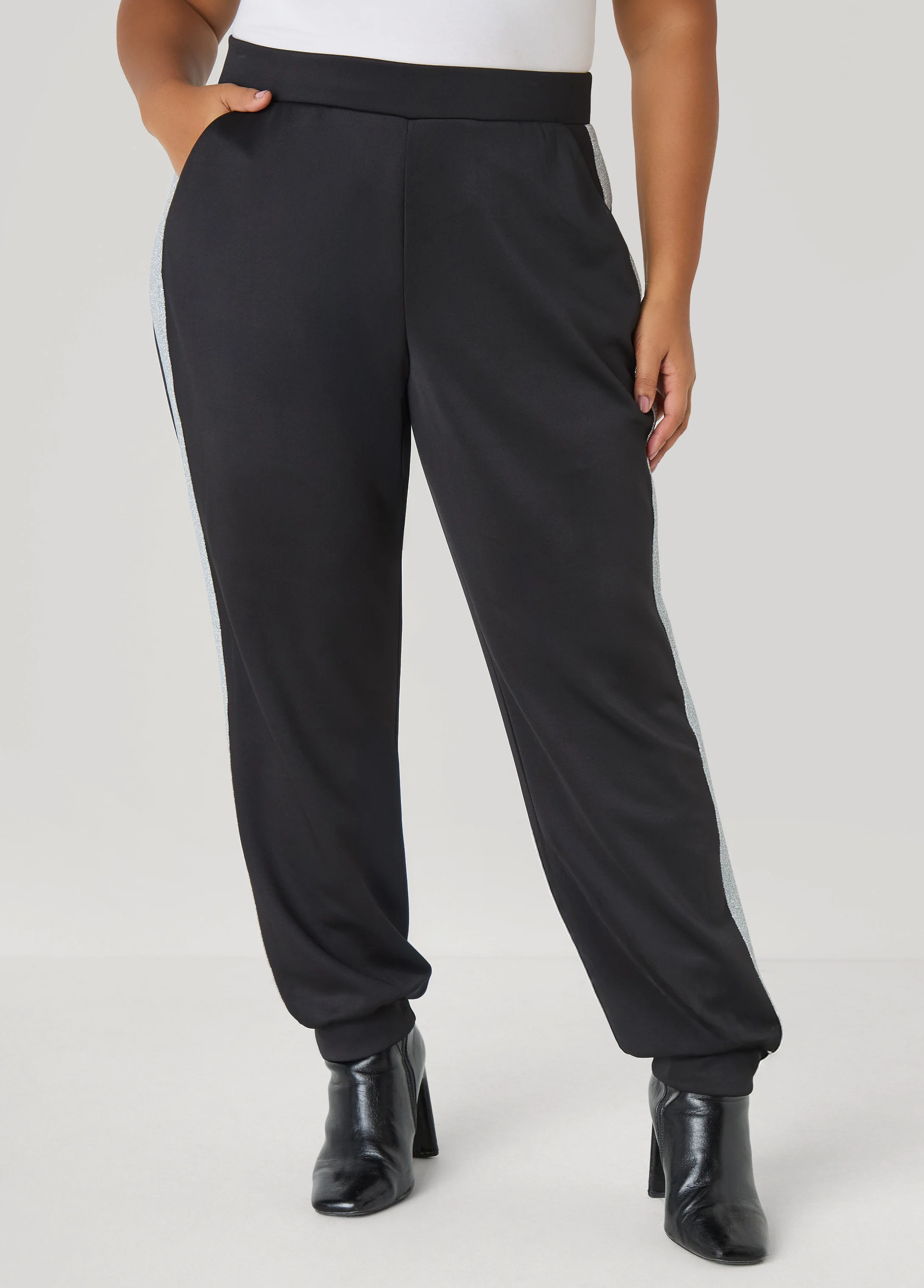 Metallic Paneled Joggers - Image 8