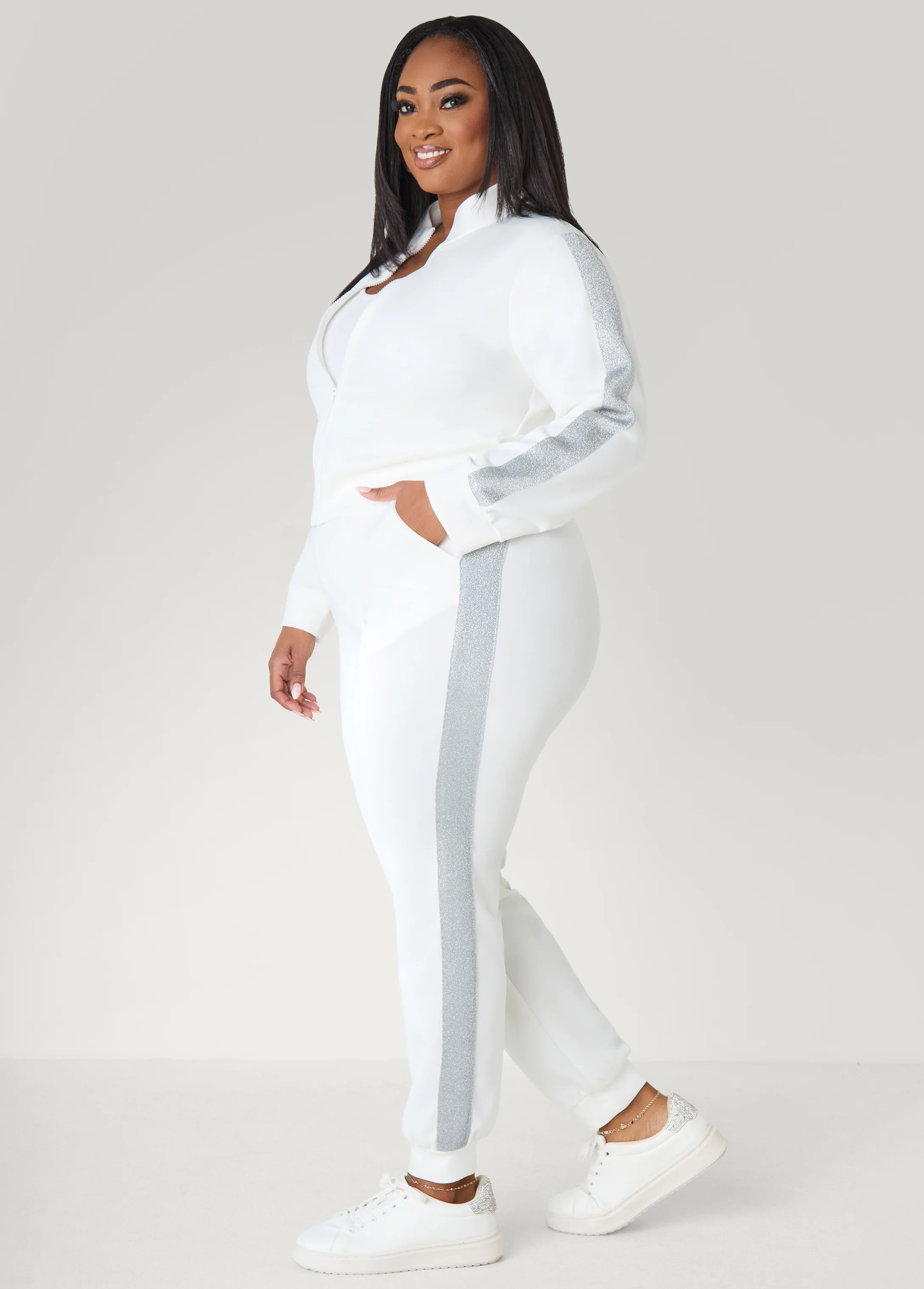 Metallic Paneled Joggers - Image 9