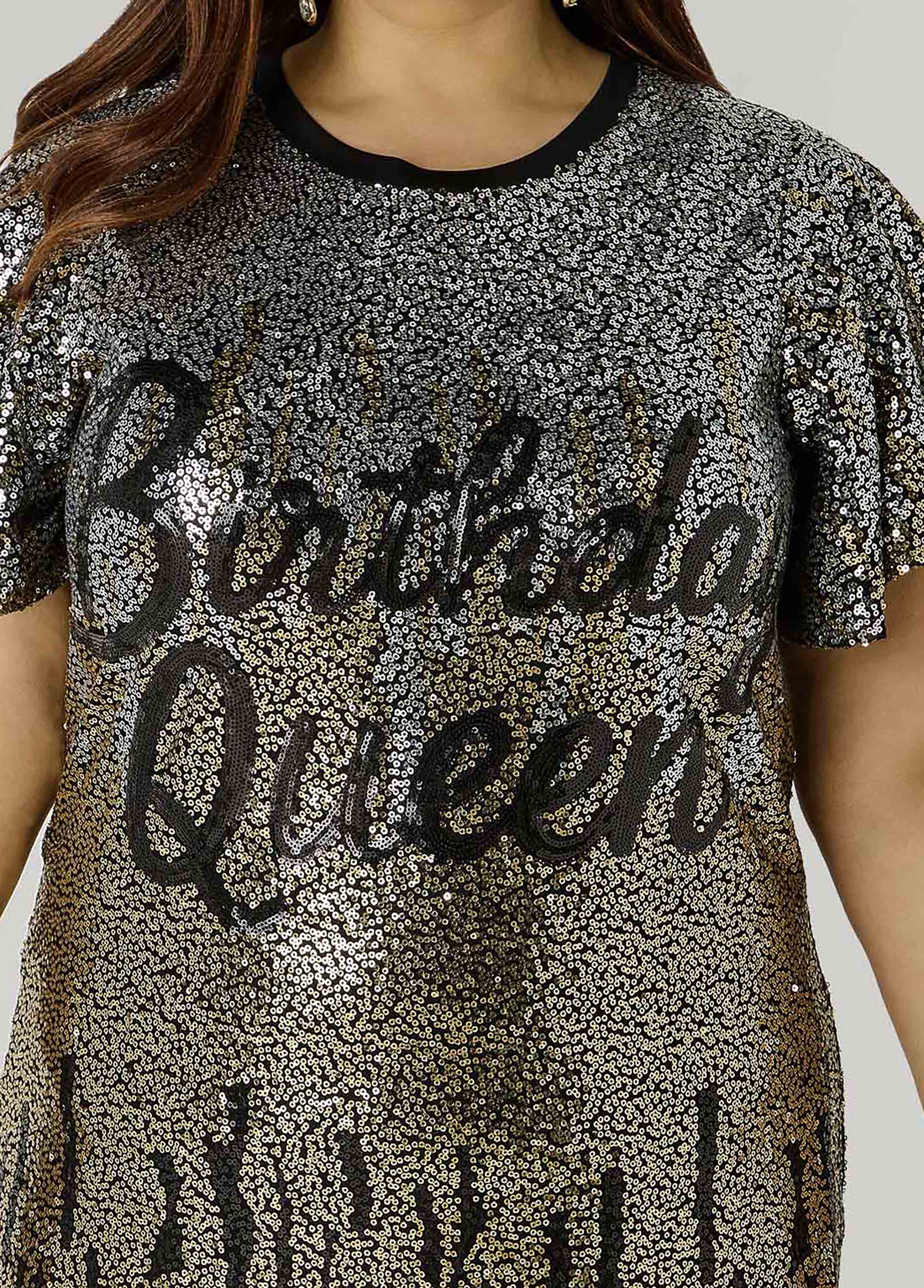 Birthday Queen Ombre Sequin Dress - Image 4