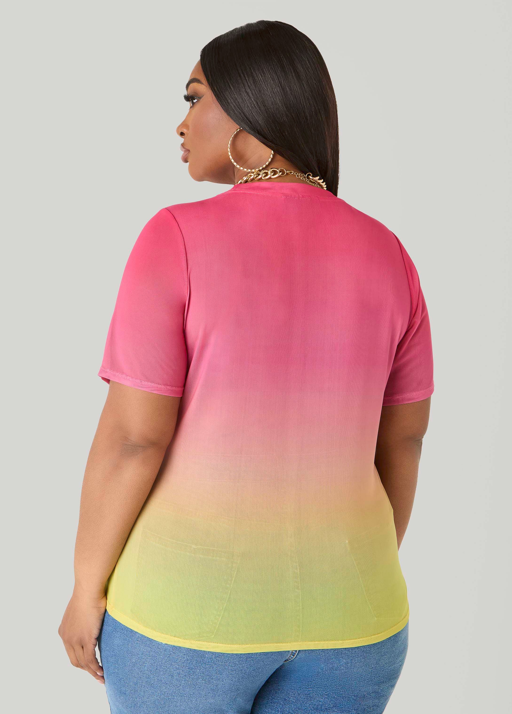 Ombre Mesh Tee - Image 2