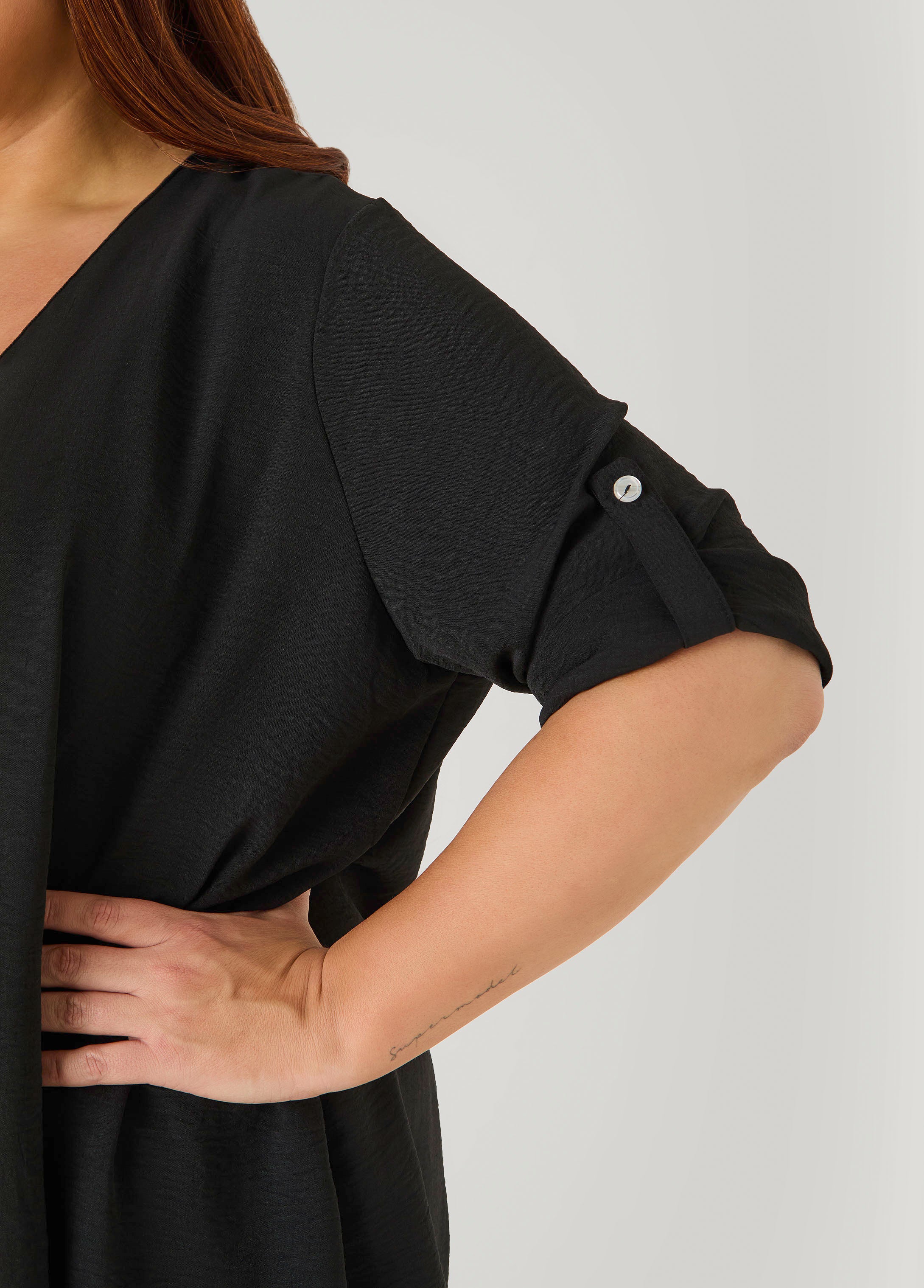Textured Open Front Kimono - Image 8