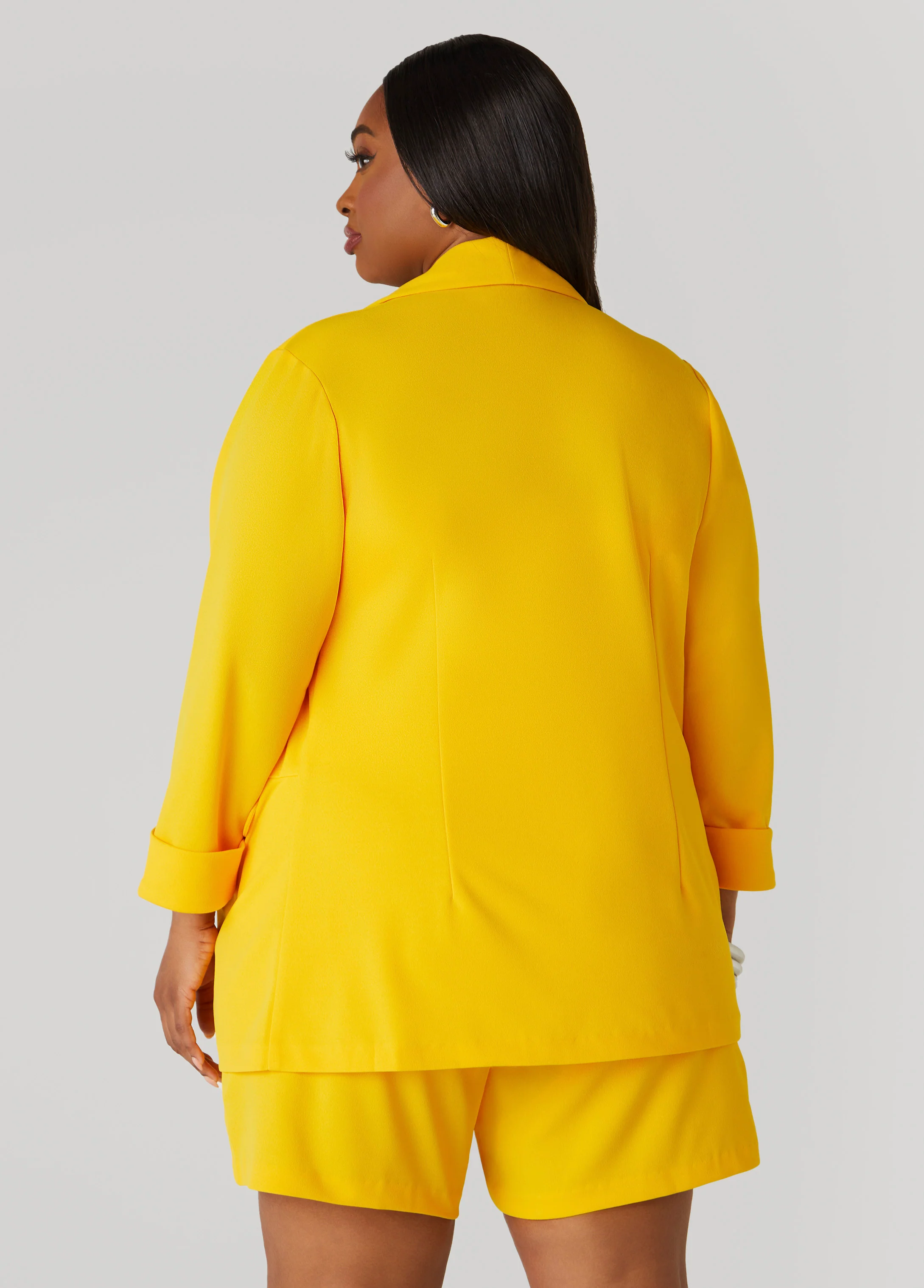 Open Front Cuffed Blazer - Image 2