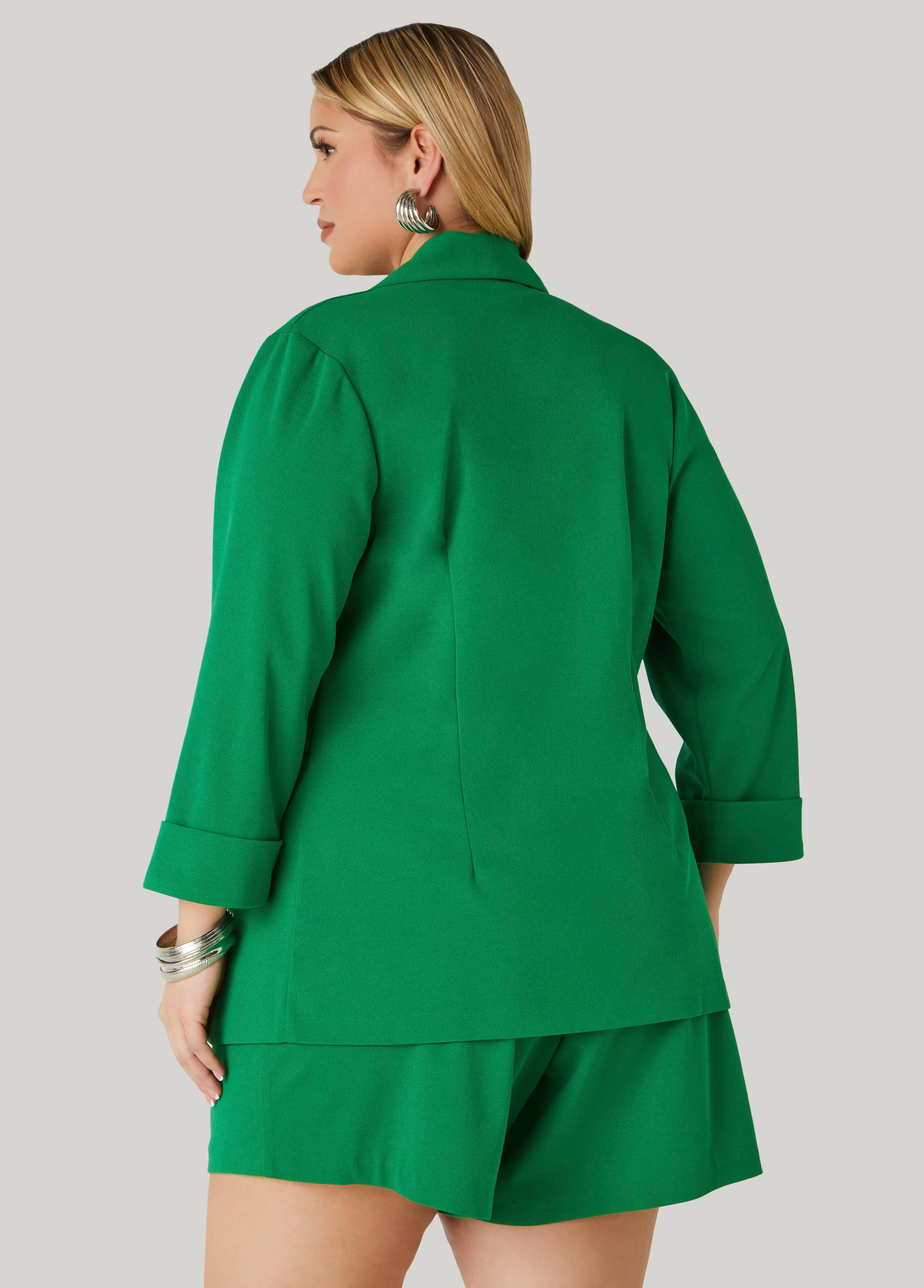 Open Front Cuffed Blazer - Image 6