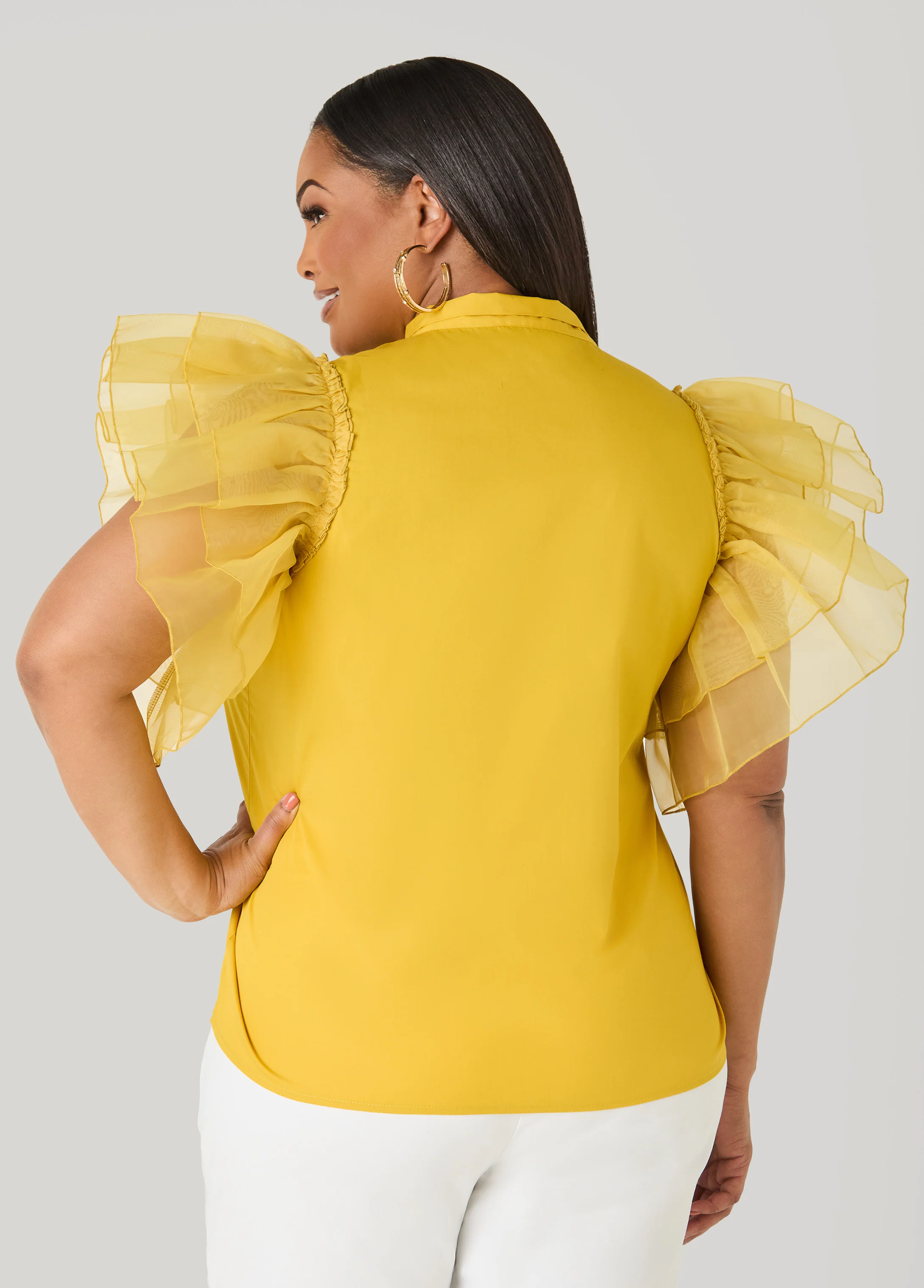 Organza Sleeved Faith Shirt - Image 2