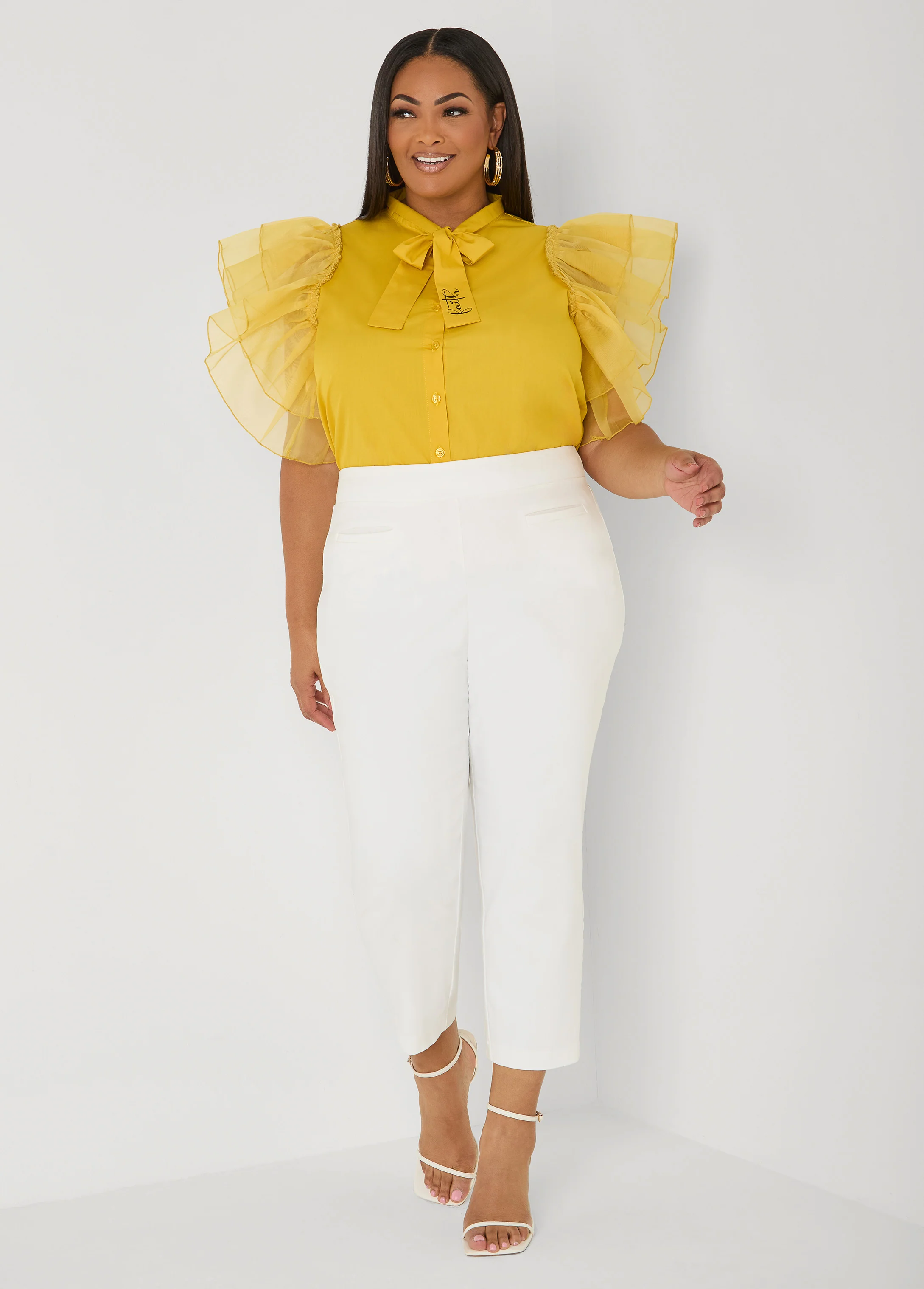 Organza Sleeved Faith Shirt - Image 3