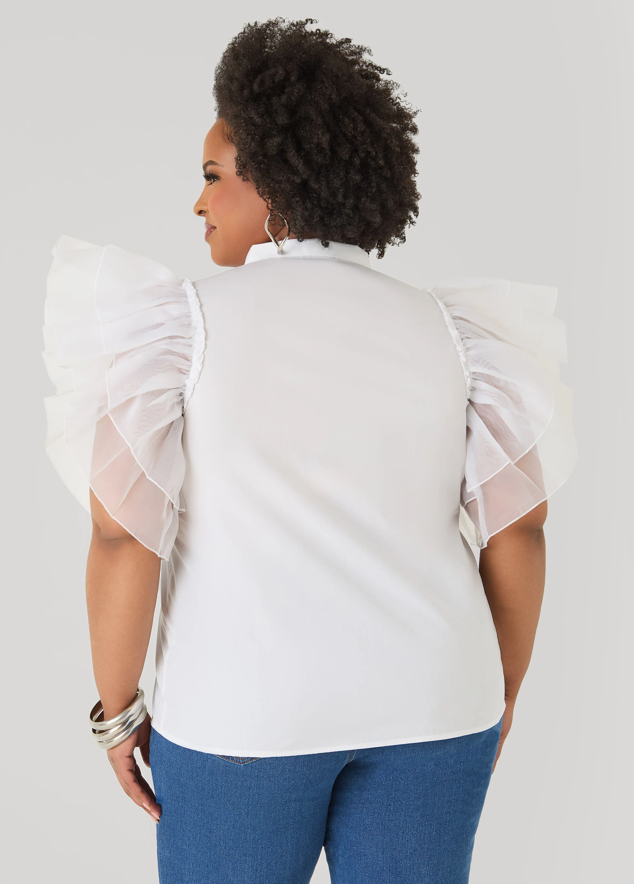 Organza Sleeved Faith Shirt - Image 6