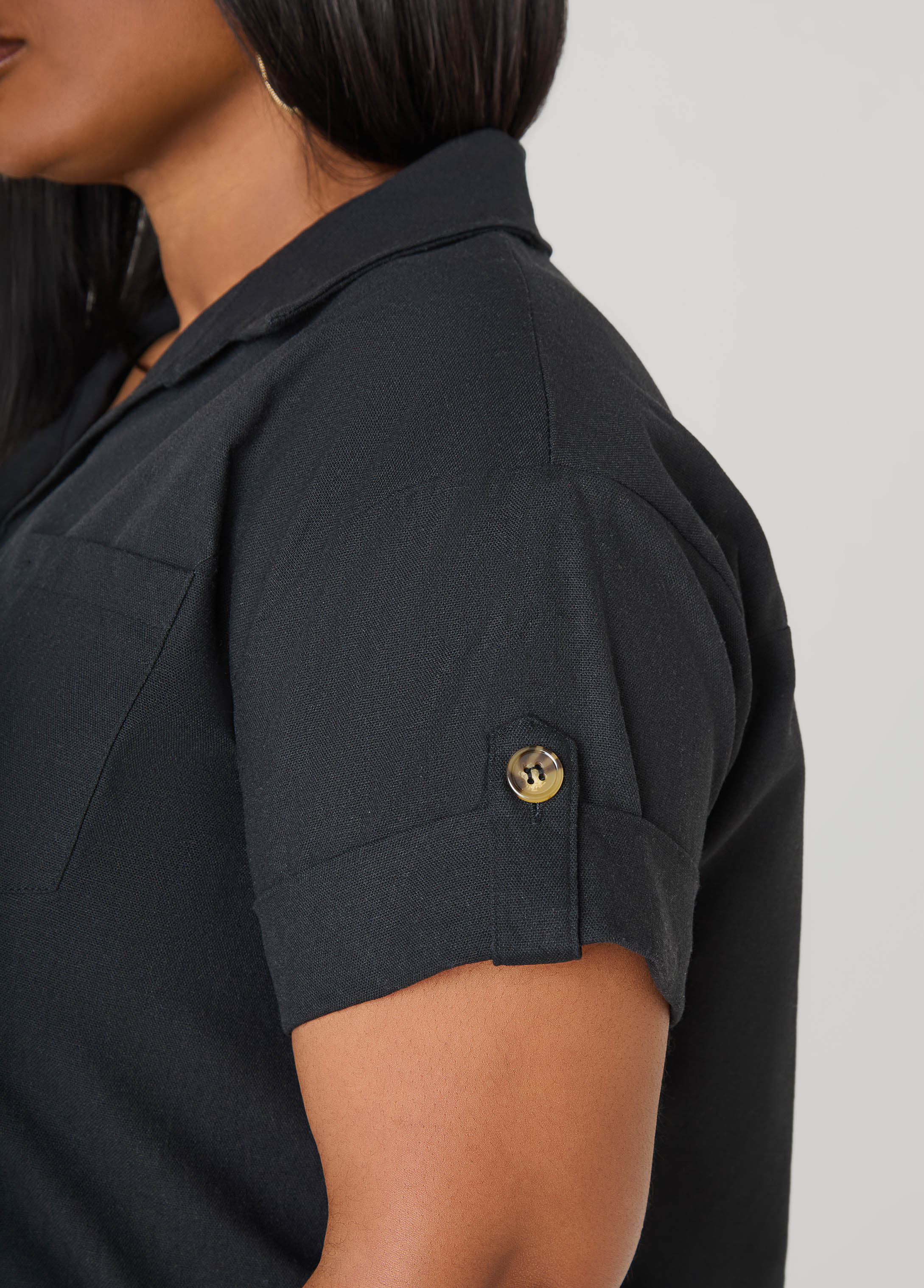 Cuffed Button Front Shirt - Image 5
