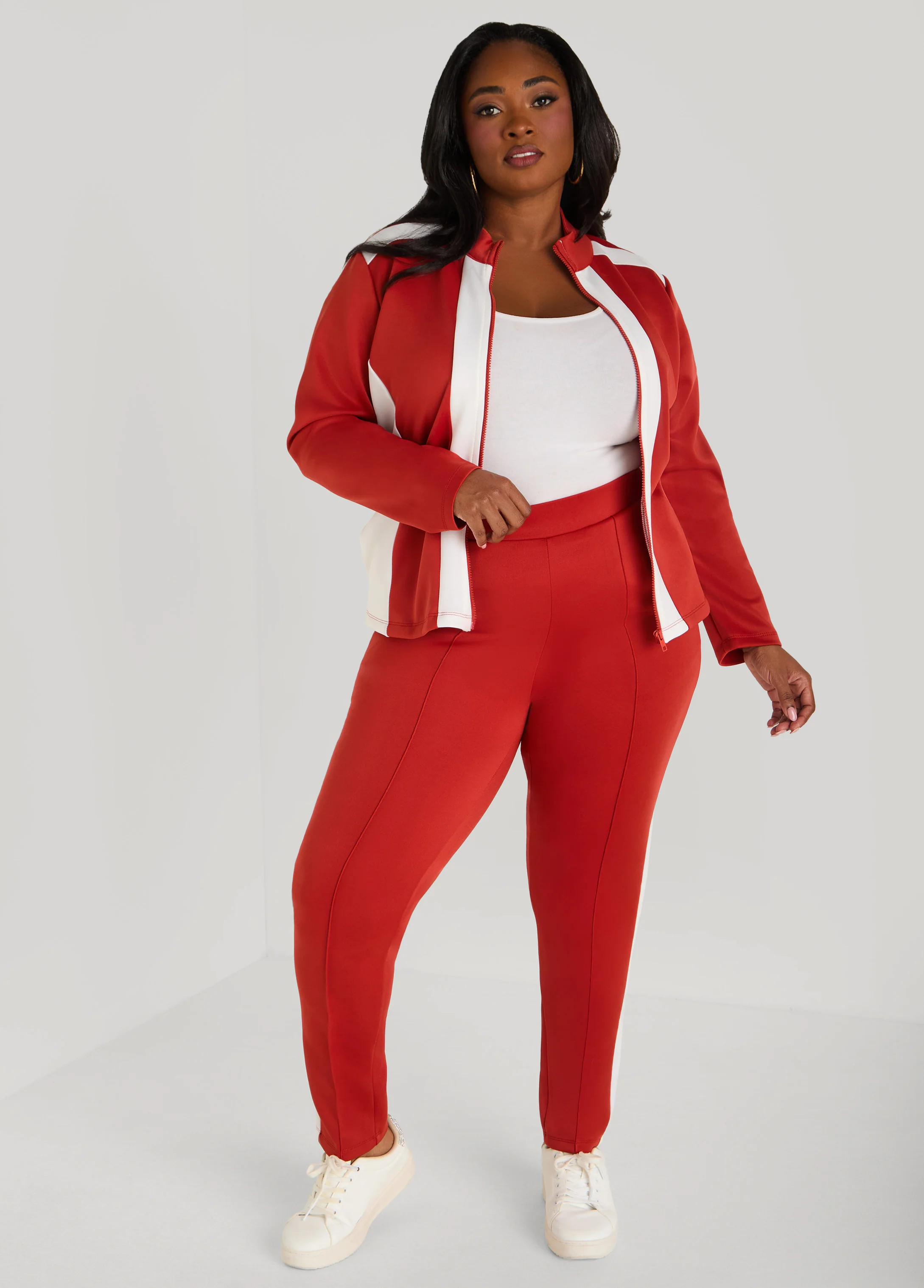 Pintucked Two Tone Leggings - Image 3