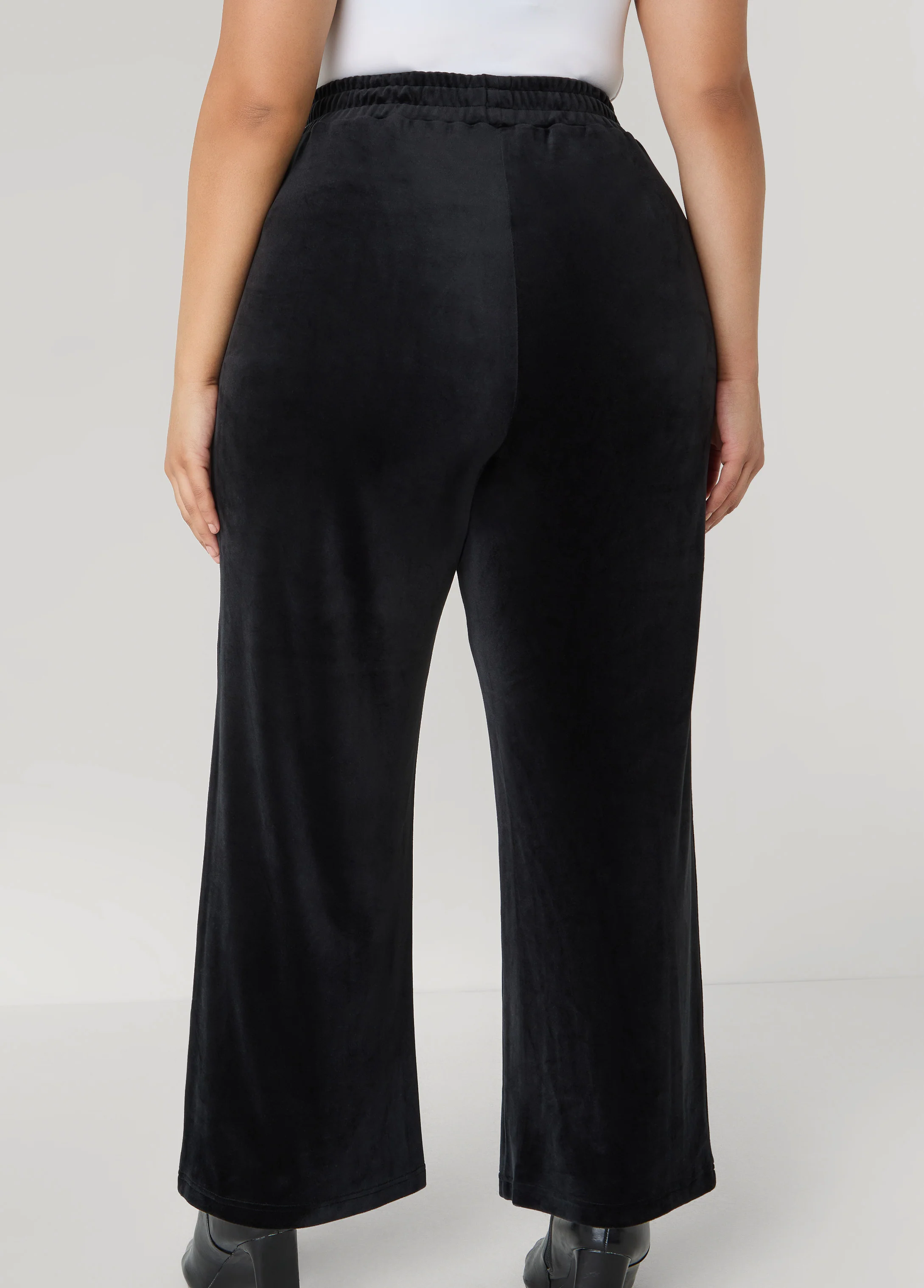 Stripe Trimmed Velour Track Pants - Image 2