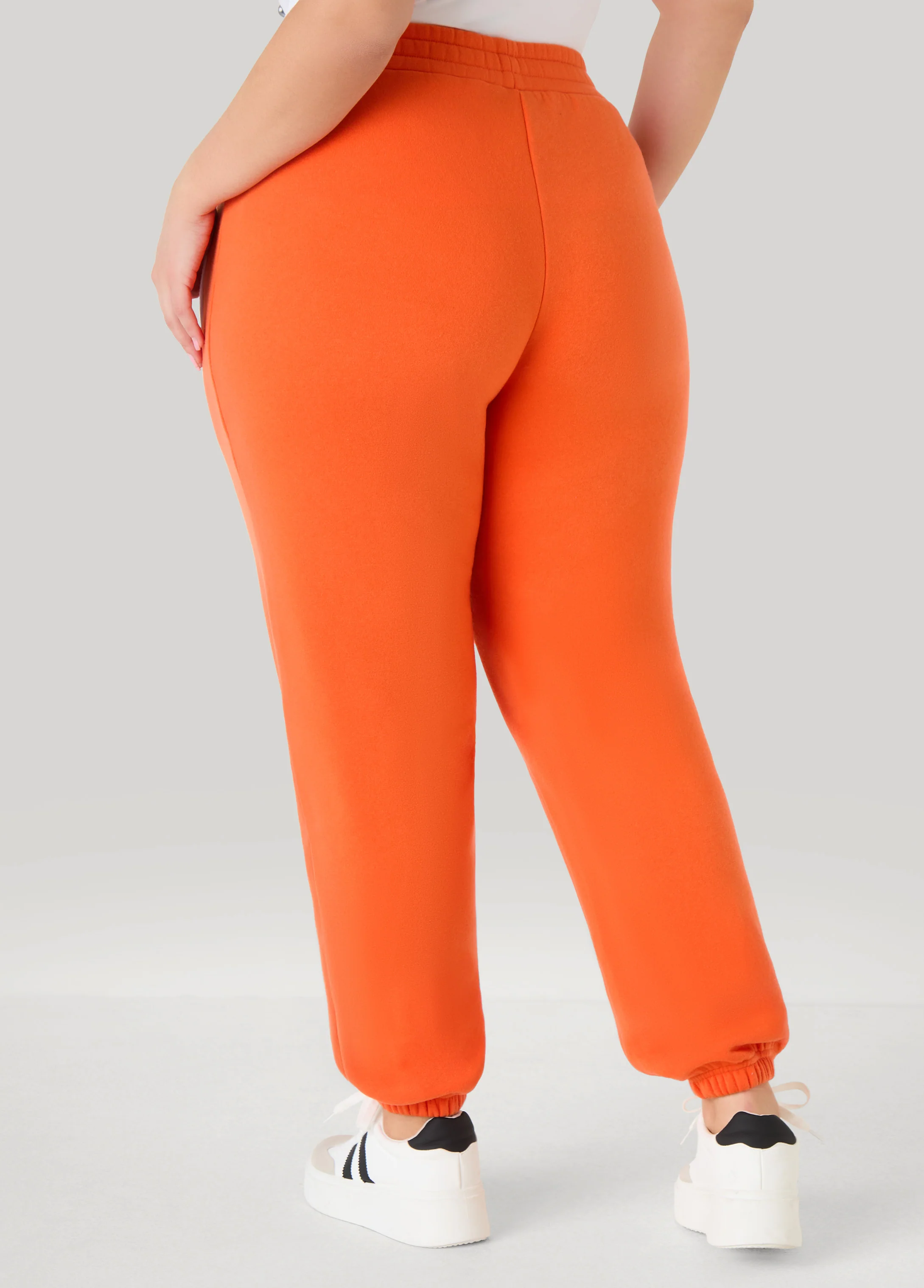 Mid Rise Piped Fleece Joggers - Image 12