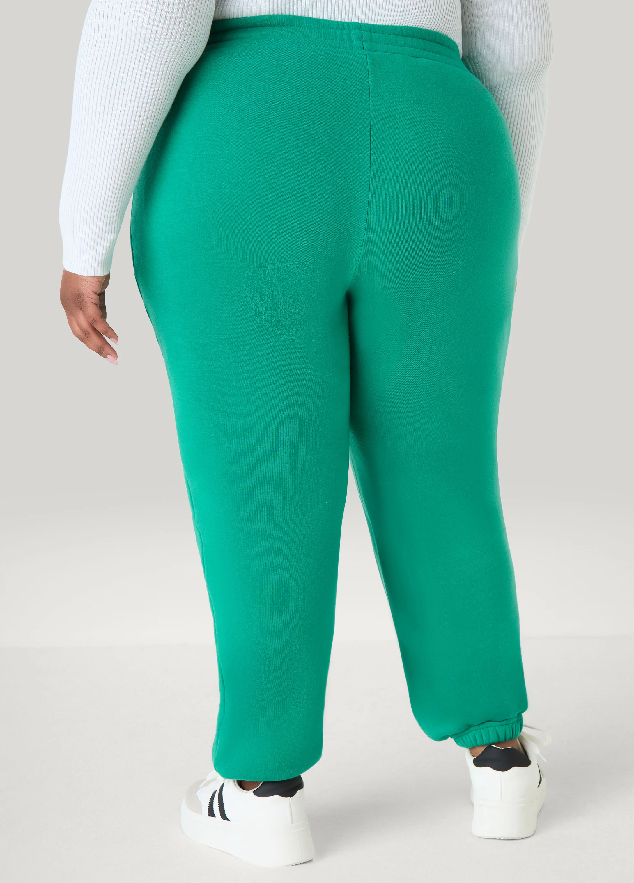 Mid Rise Piped Fleece Joggers - Image 6