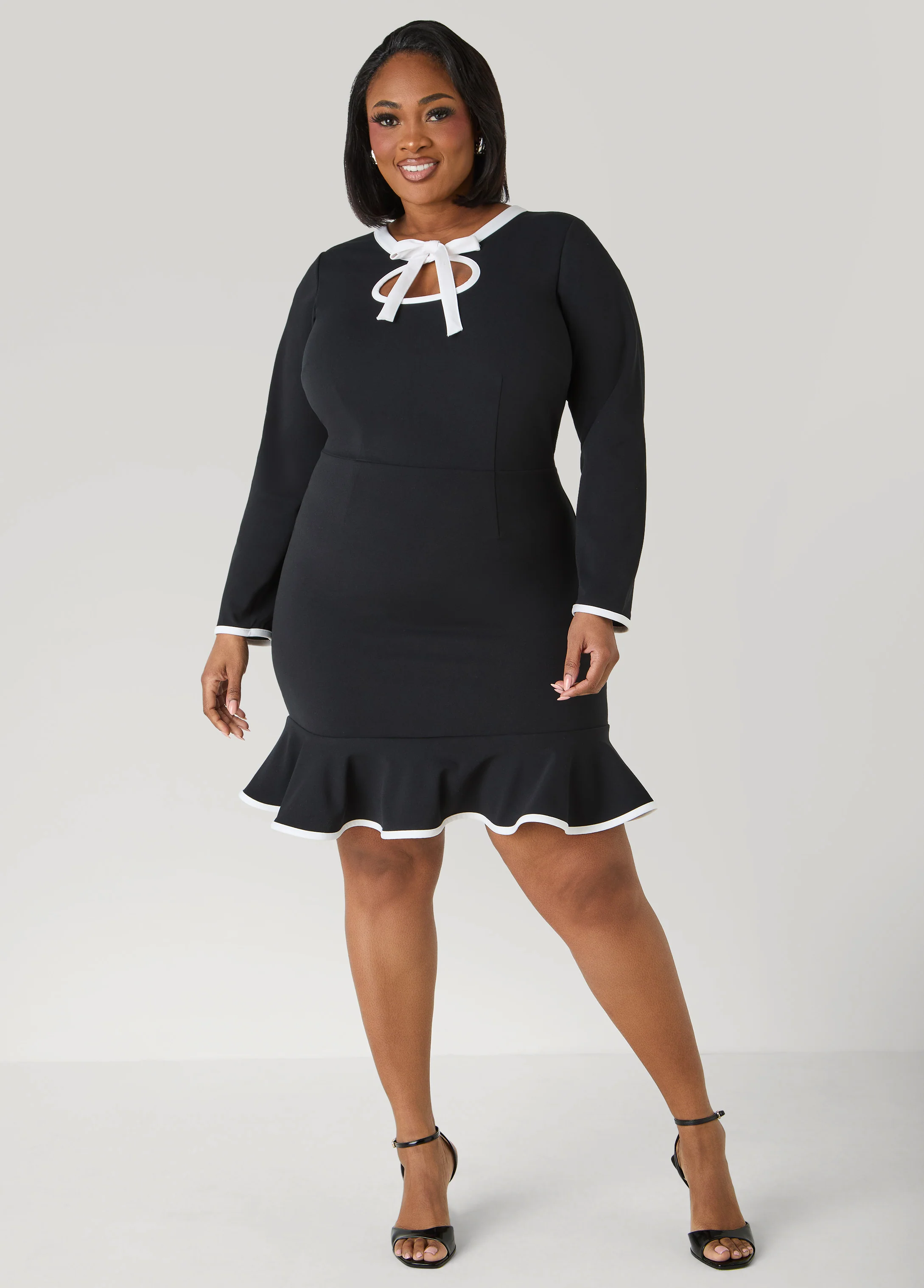Bow Embellished Cutout Dress - Image 7