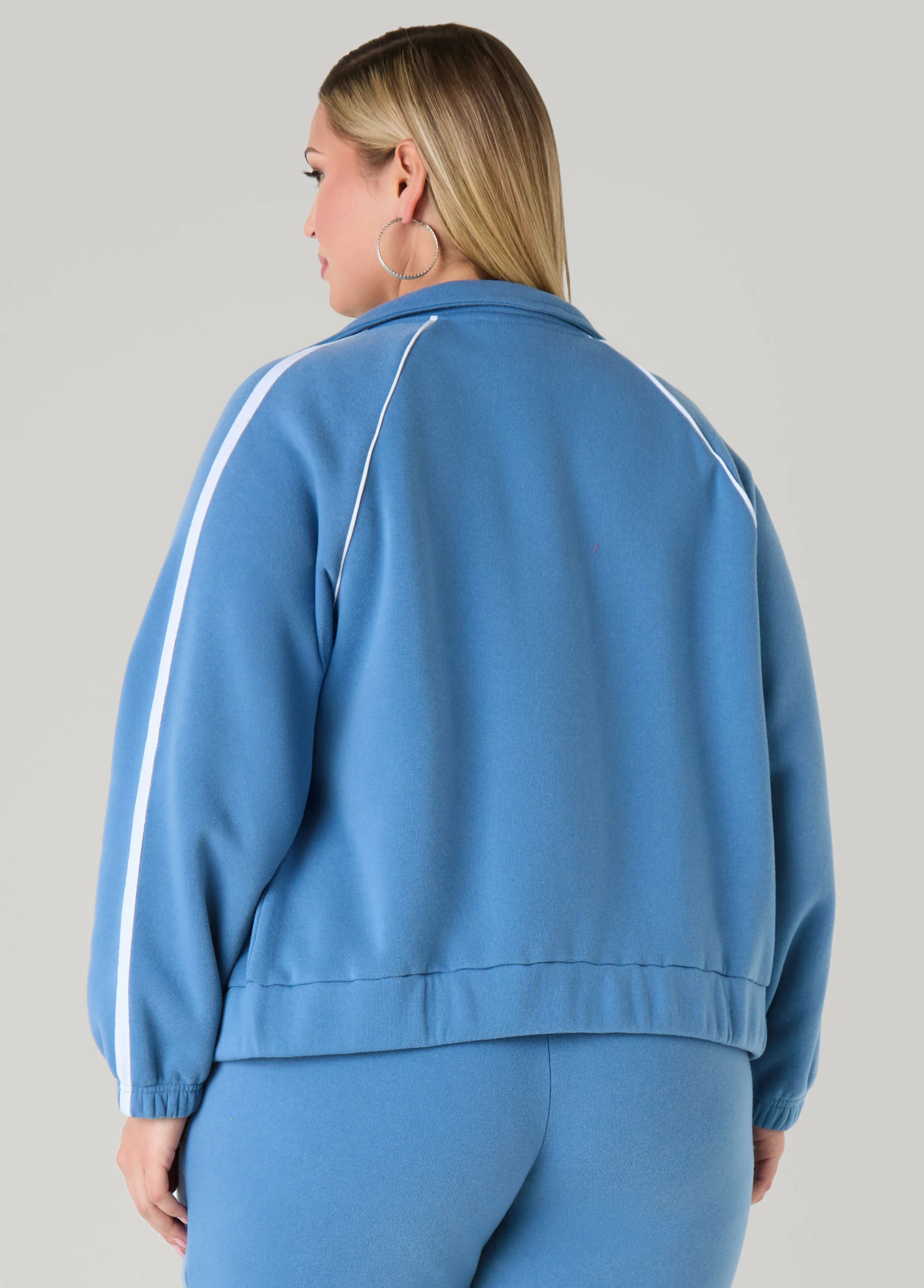 Piped Zip Front Track Jacket - Image 2