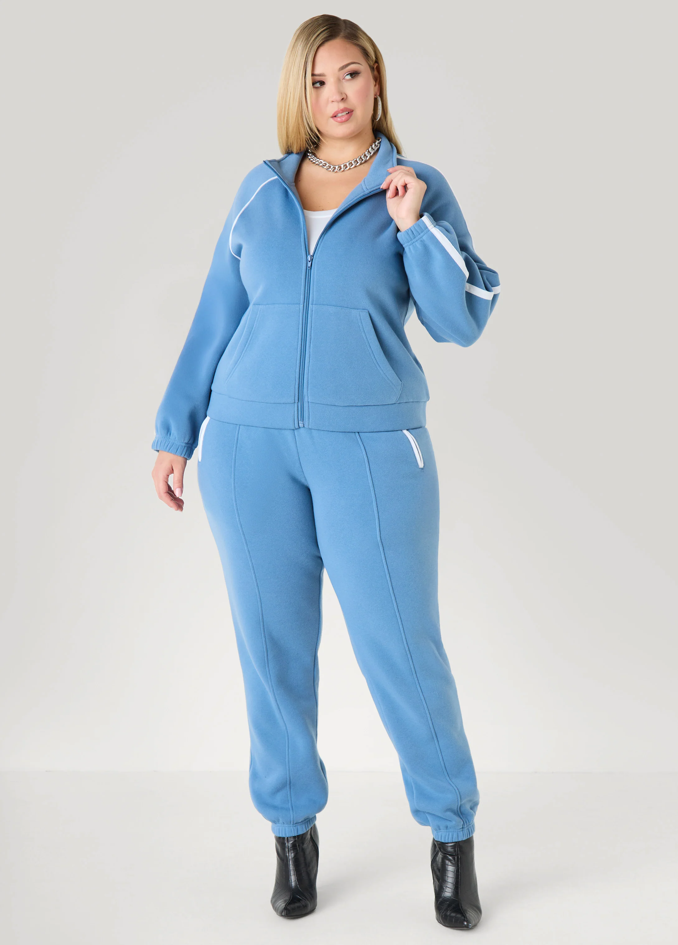 Piped Zip Front Track Jacket - Image 3