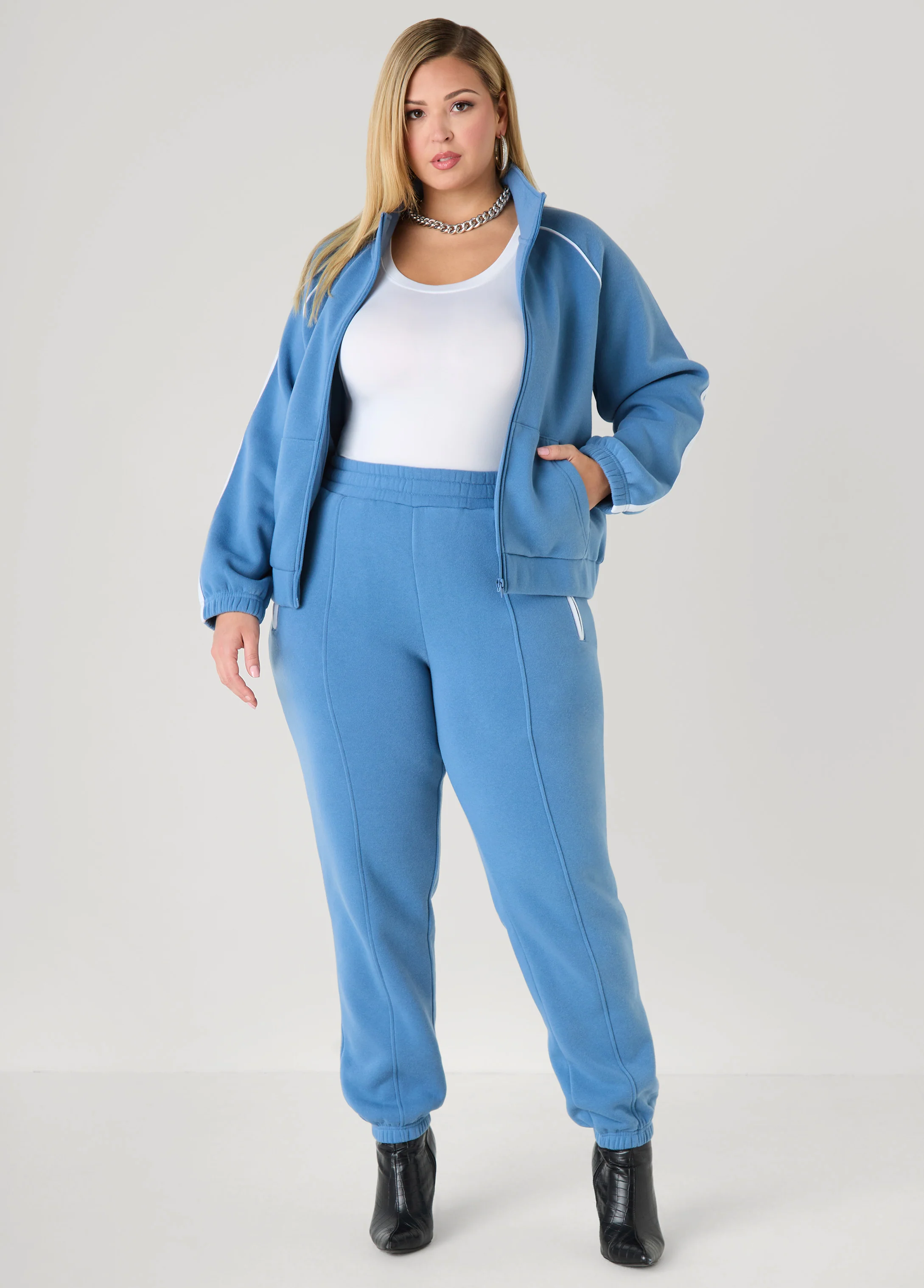 Piped Zip Front Track Jacket - Image 5